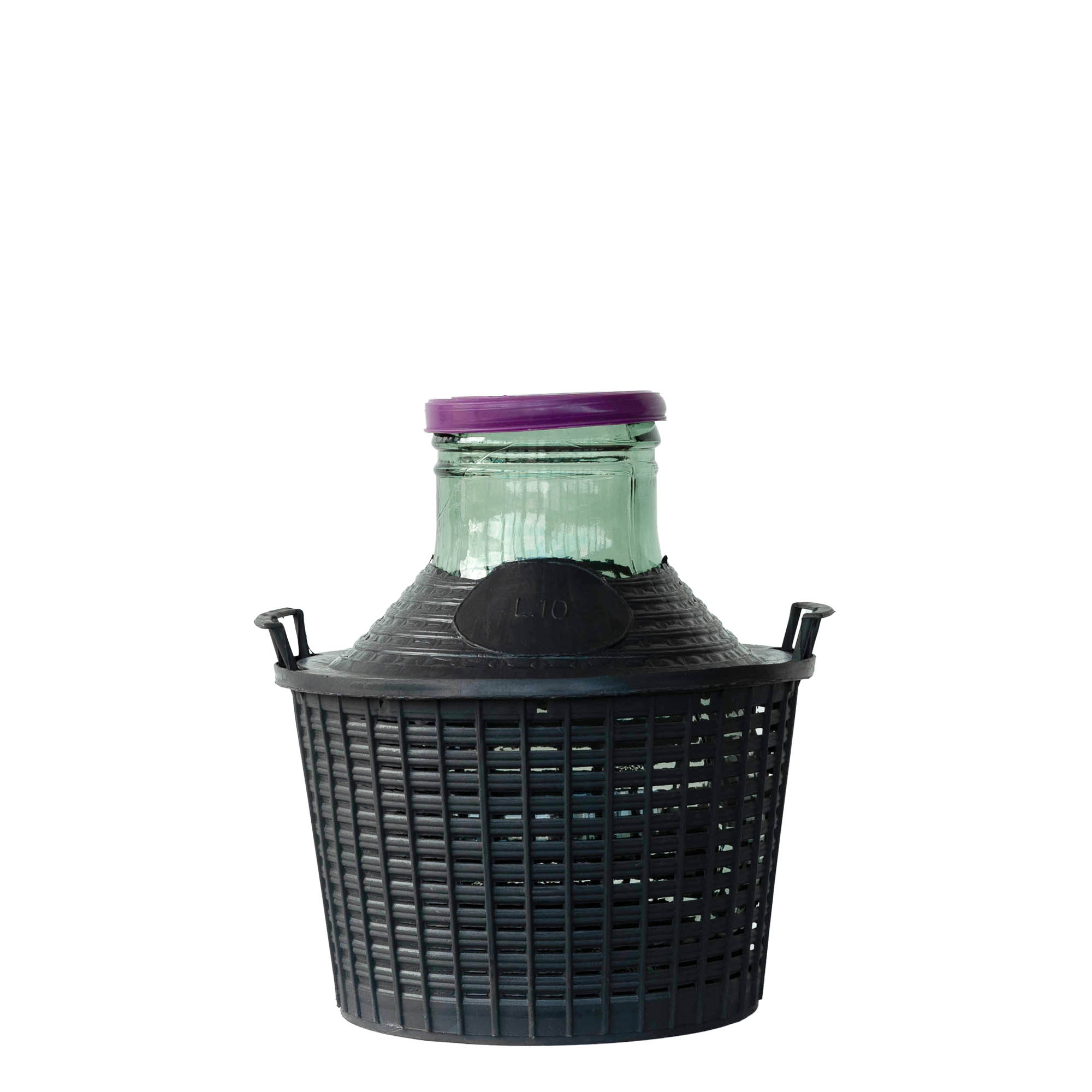 10 l ballonfles met brede hals, glas, opening: opzetdeksel