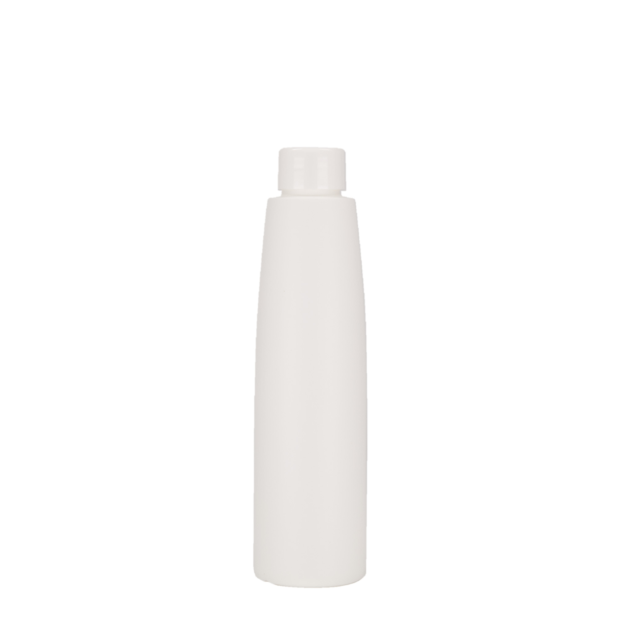 Plastic fles 'Donald', 200 ml, HDPE, wit, monding: GPI 24/410