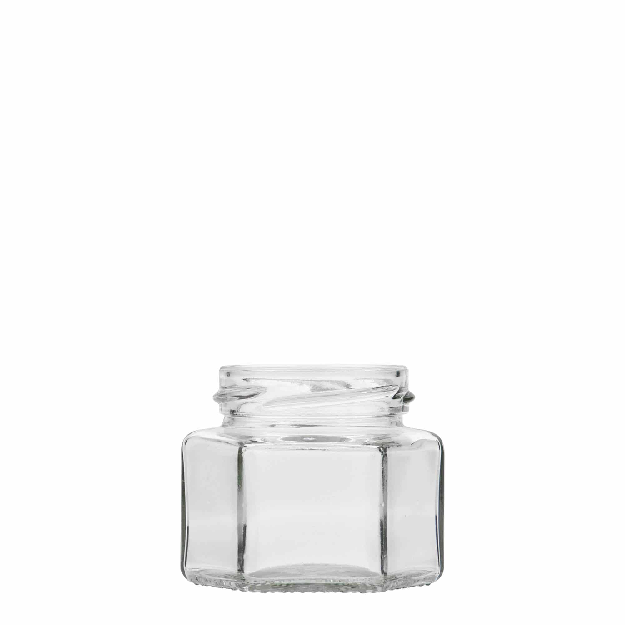 106 ml zeskantglas, opening: Twist-Off (TO 53)