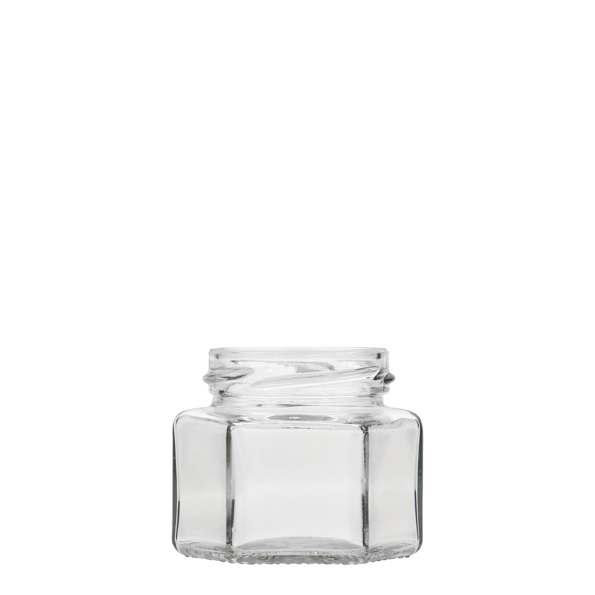 106 ml zeskantglas, opening: Twist-Off (TO 53)