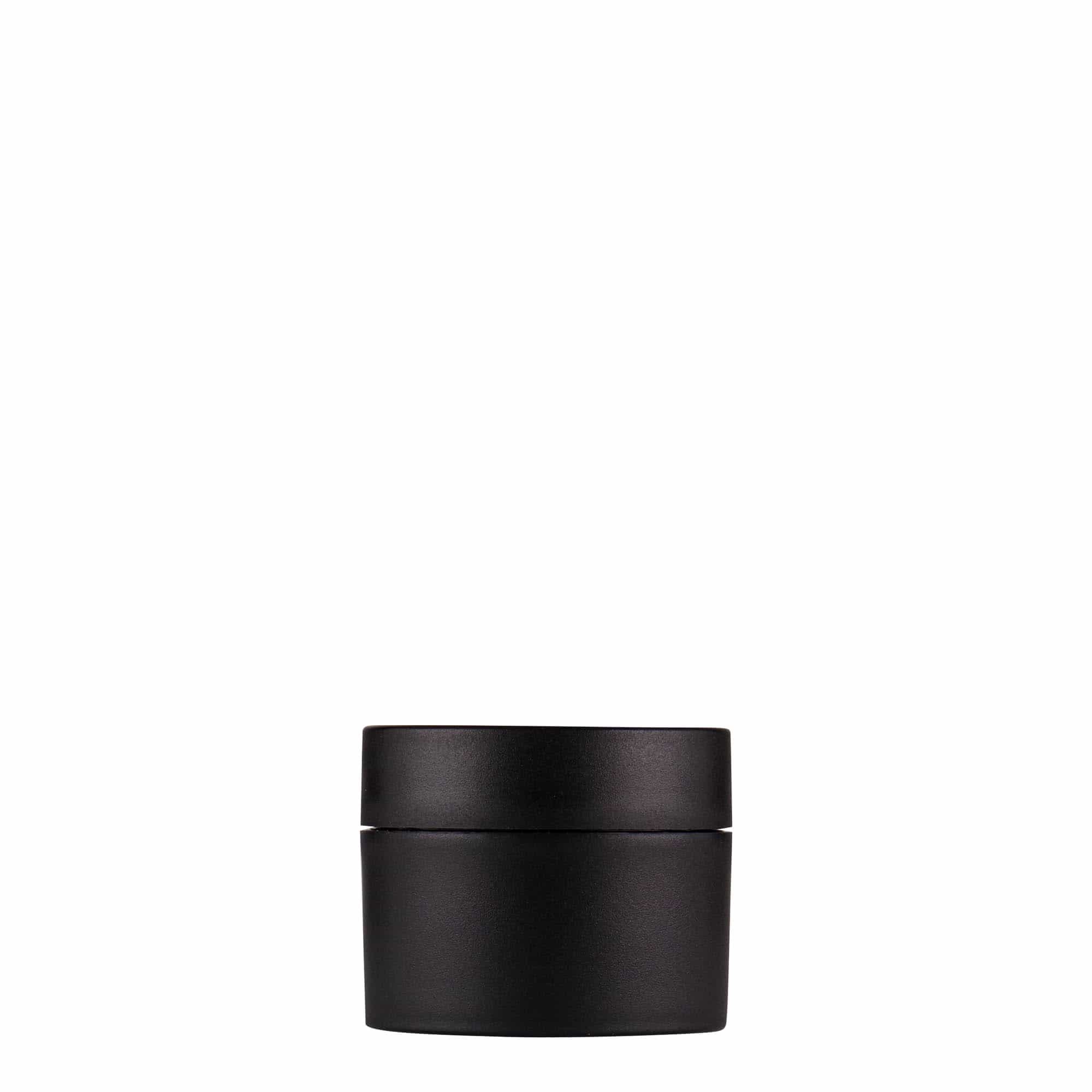 15 ml kunststofpot 'Antonella', PP, zwart, opening: schroefdop