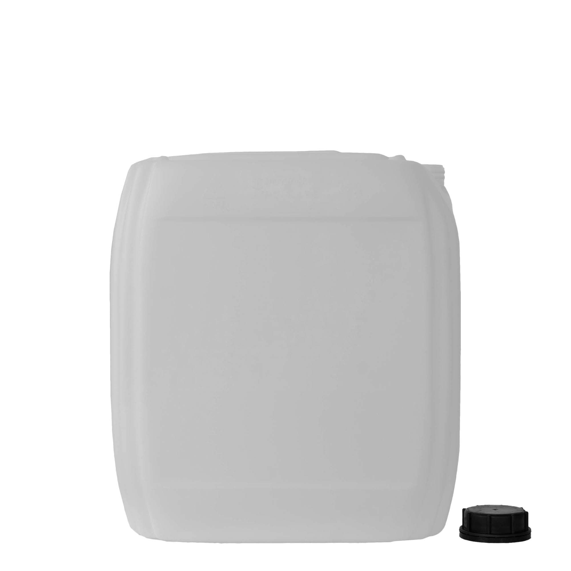 30 l kanister, rechthoekig, HDPE-kunststof, naturel, opening: ND 60