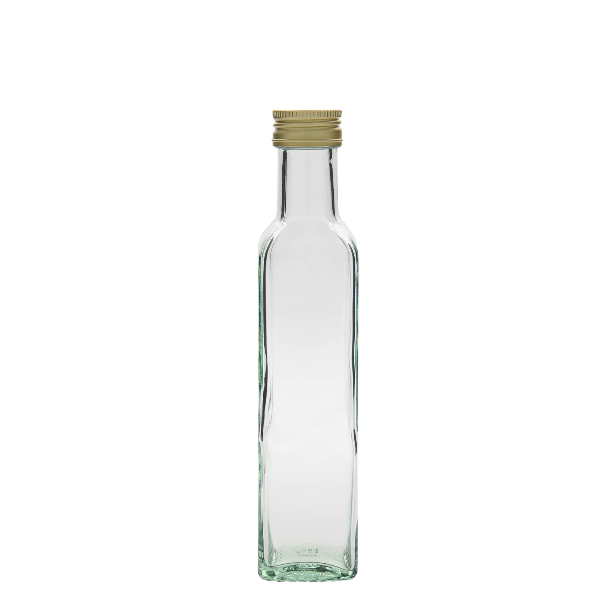 250 ml glazen fles 'Marasca', vierkant, opening: PP 31,5 250 ml glazen fles 'Marasca', vierkant, opening: PP 31,5