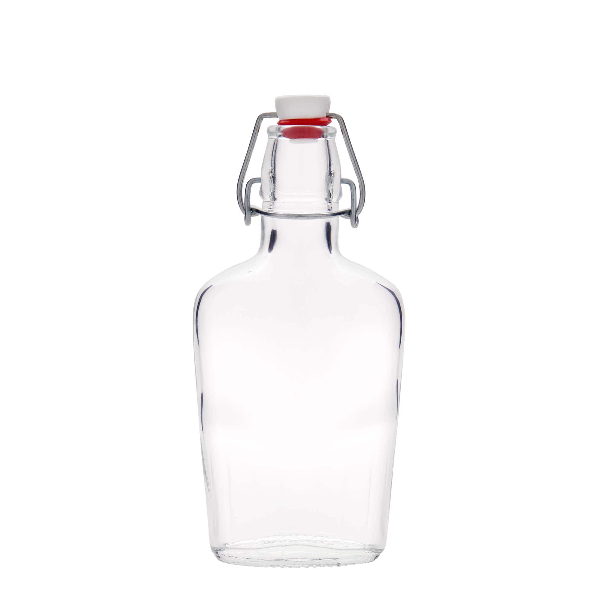 250 ml glazen fles 'Fiaschetta', ovaal, opening: beugelsluiting