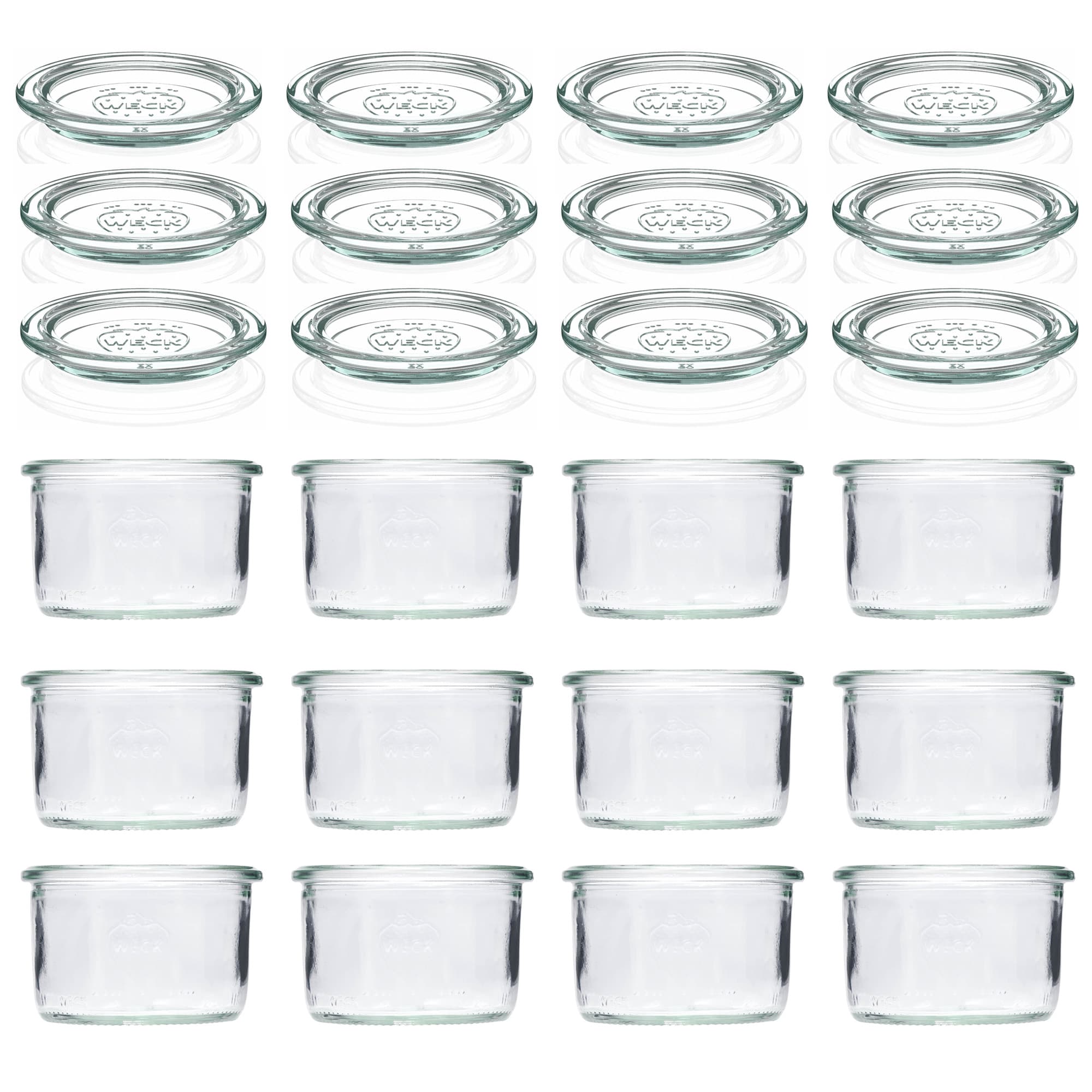 12x 200 ml WECK-stortglas met glazen deksel RR 80