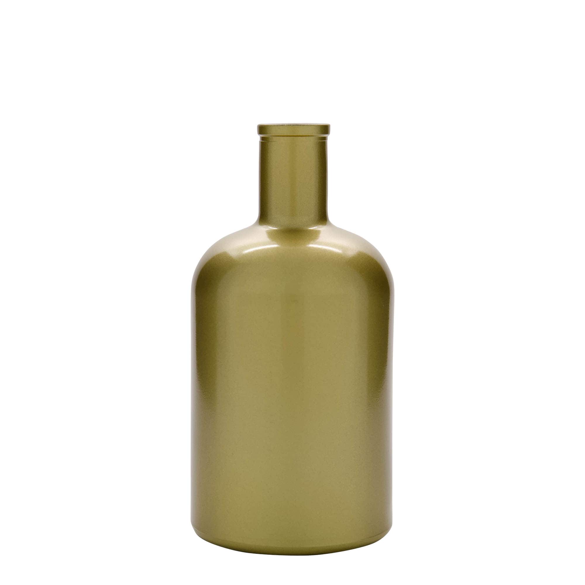 700 ml glazen fles 'Gerardino', goud, opening: kurk