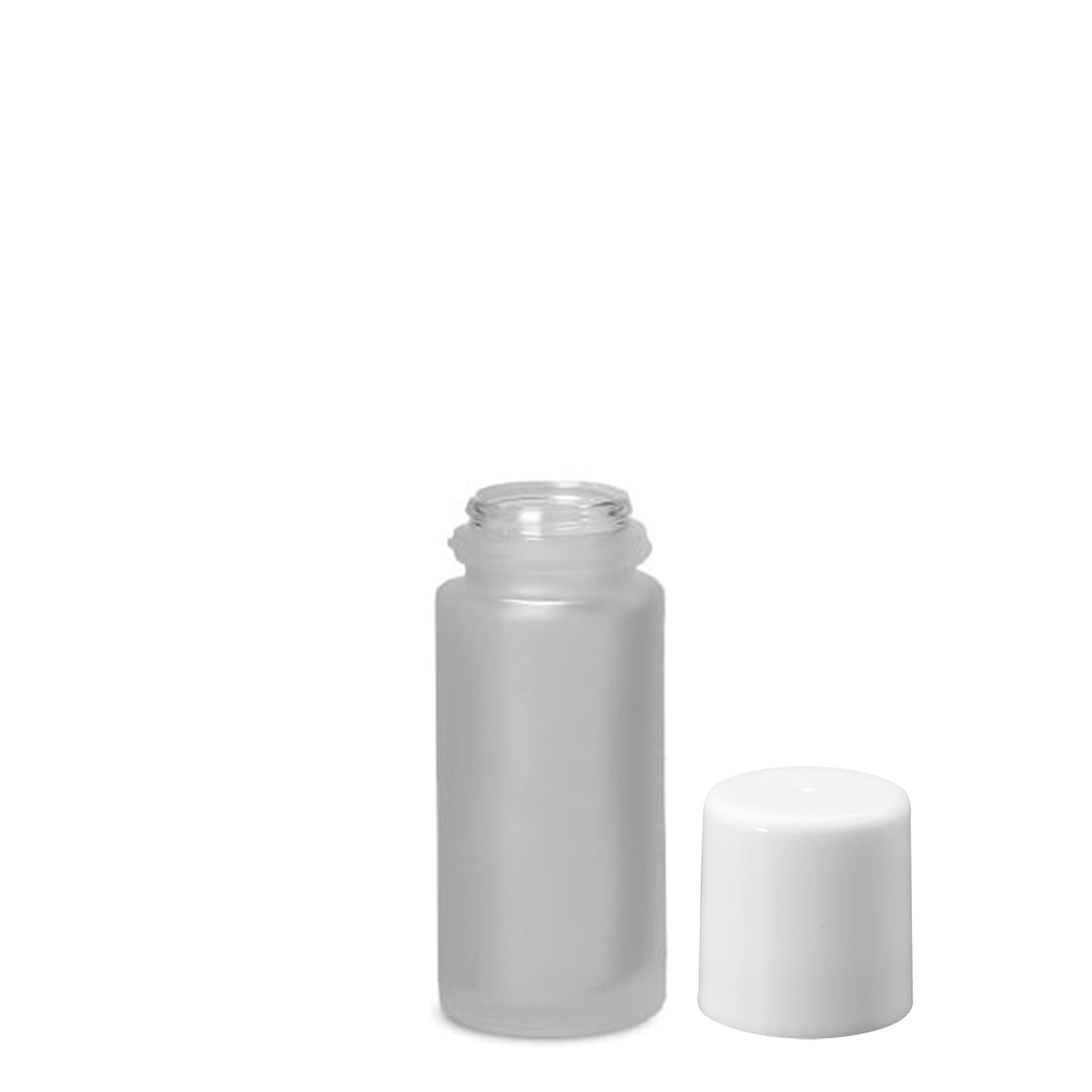 50 ml roll-on fles, glas, mat, opening: schroefdop