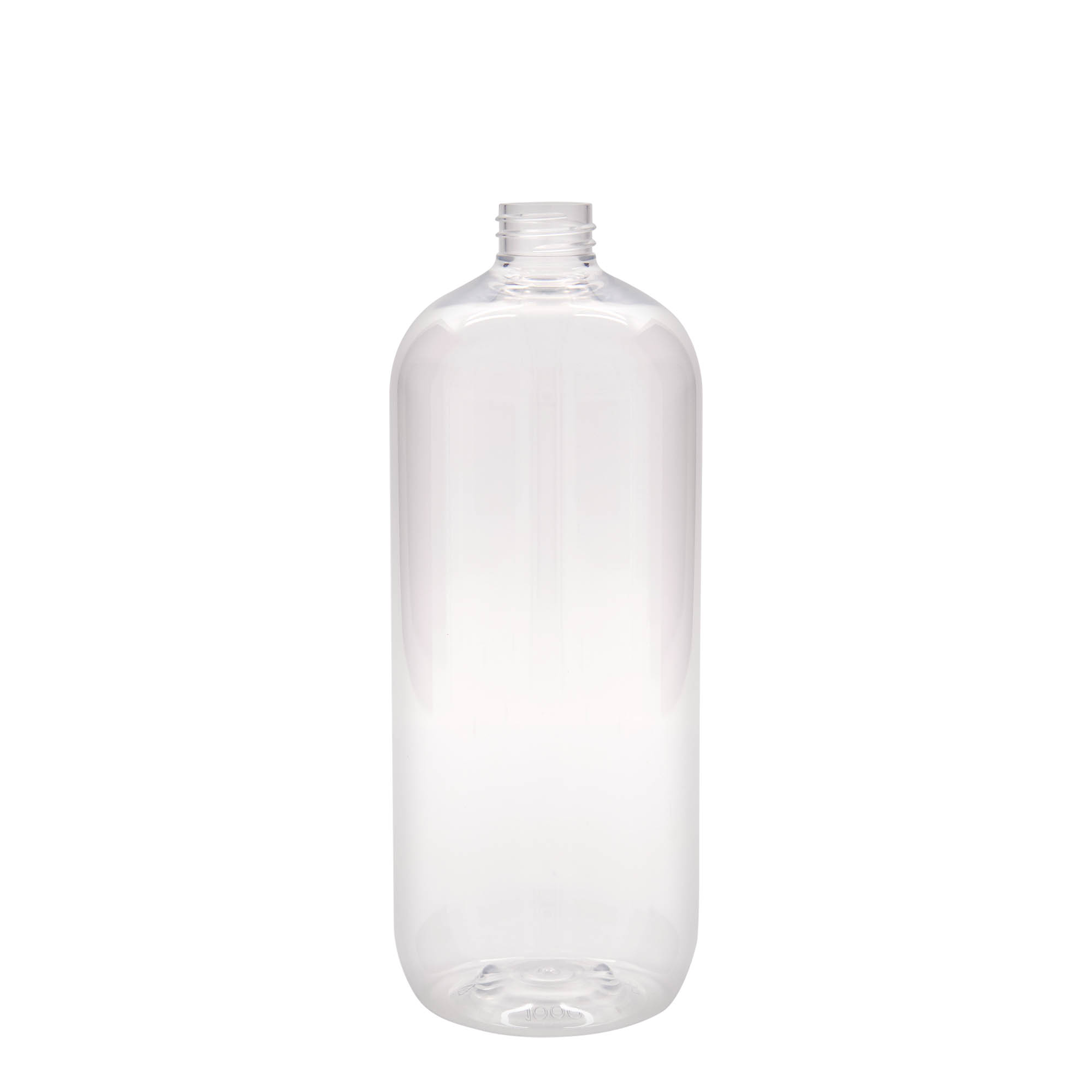 1.000 ml PET-fles 'Boston', kunststof, hals: 28/410 1.000 ml PET-fles 'Boston', kunststof, hals: 28/410