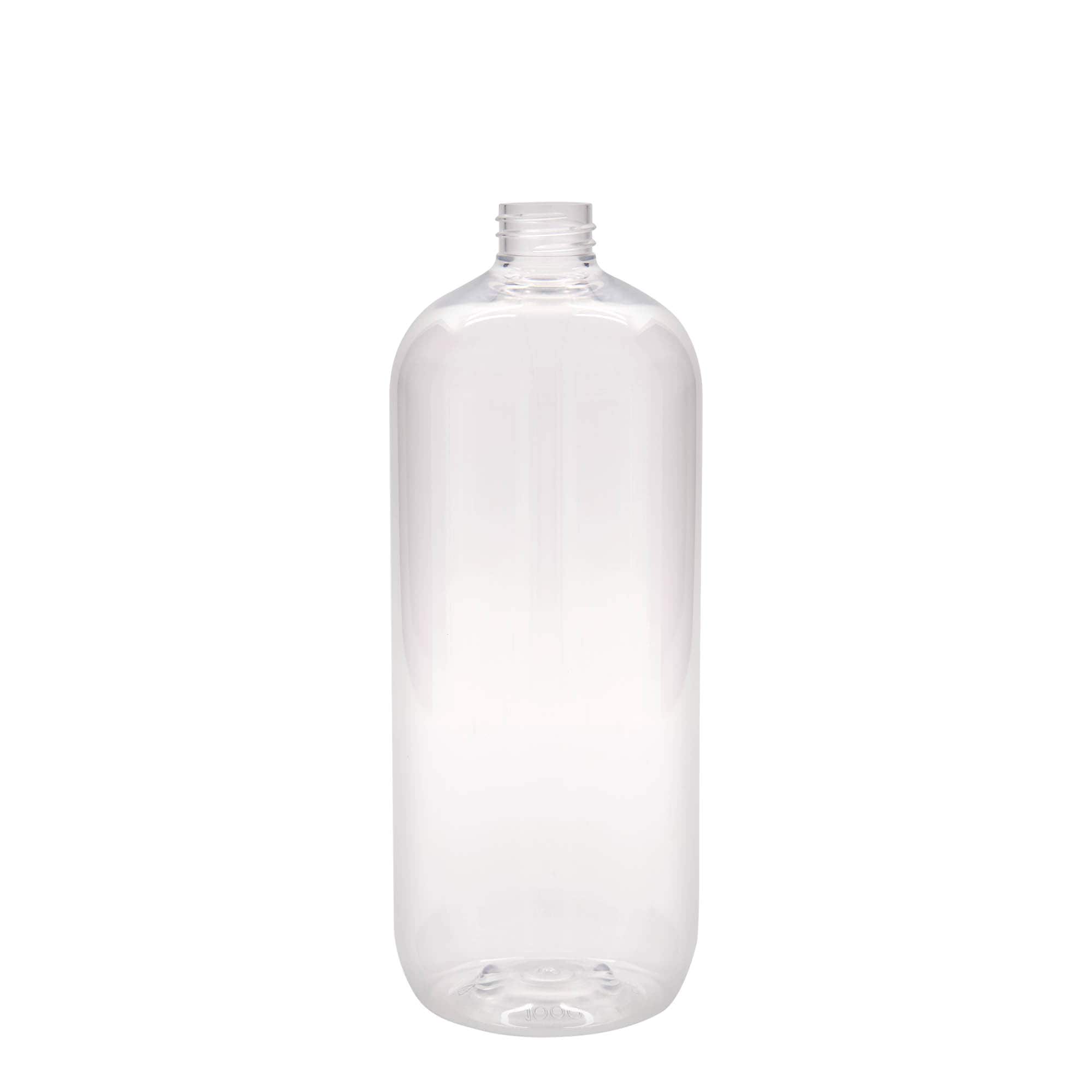 1.000 ml PET-fles 'Boston', kunststof, hals: 28/410