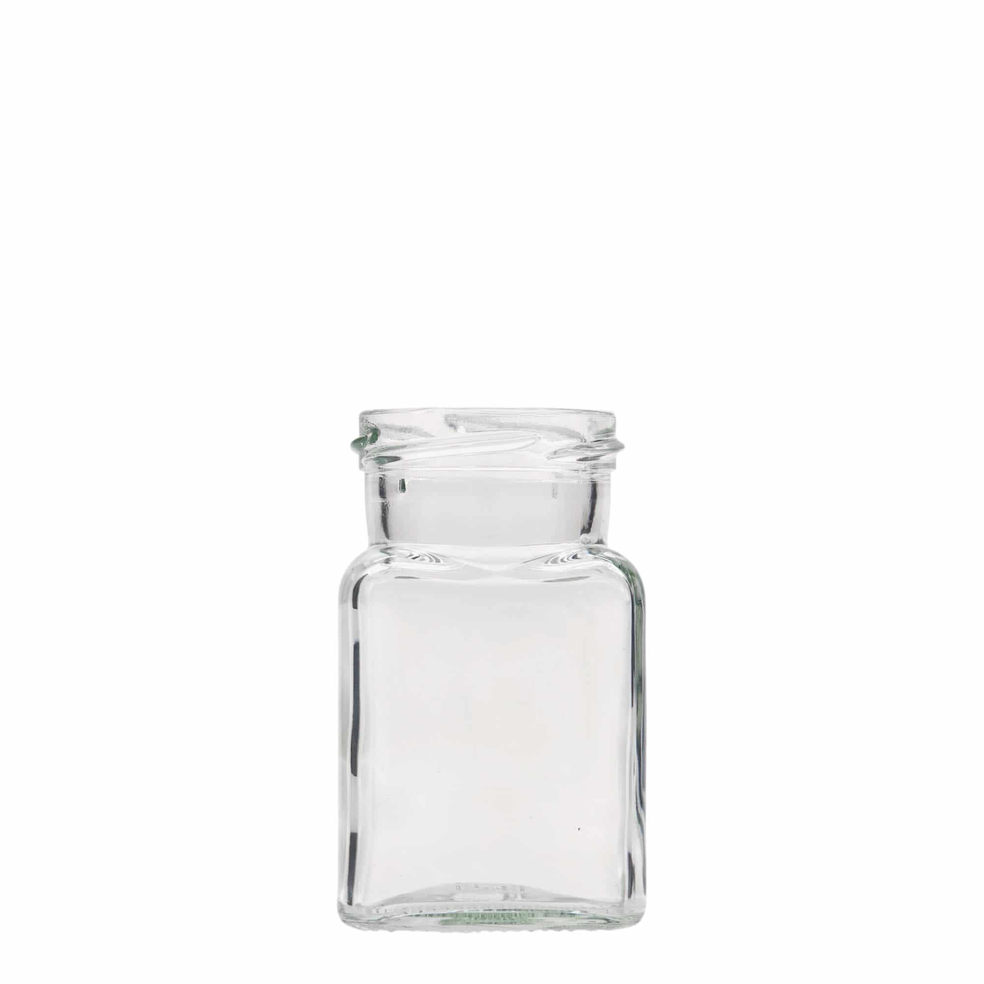 Vierkante pot, 150 ml, monding: twist-off (TO 53) Vierkante pot, 150 ml, monding: twist-off (TO 53)