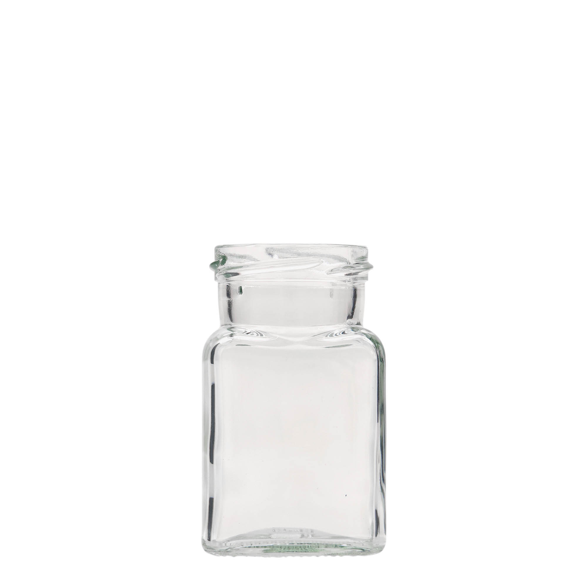 150 ml vierkantglas, opening: Twist-Off (TO 53) 150 ml vierkantglas, opening: Twist-Off (TO 53)