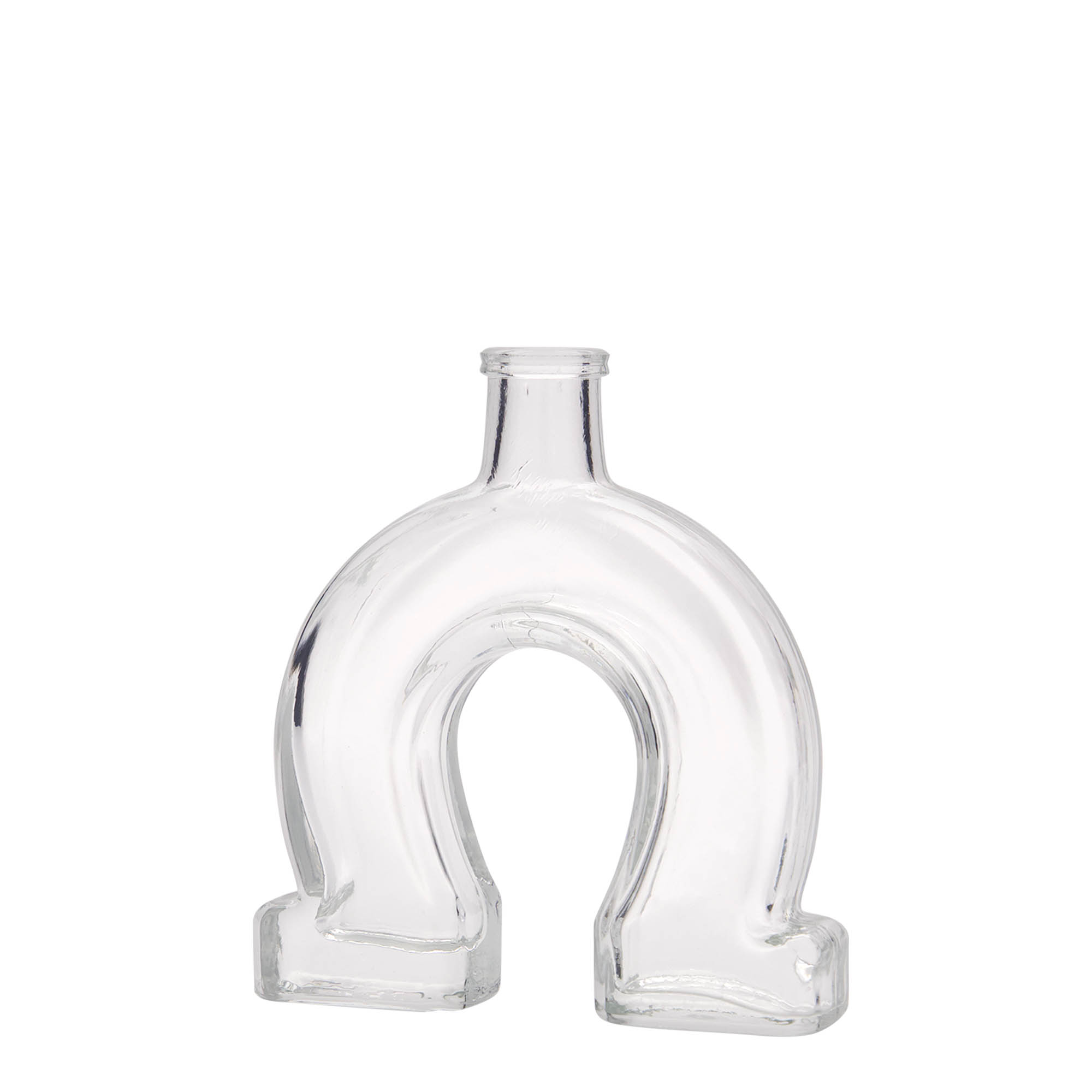 Glazen fles 'Hoefijzer', 100 ml, monding: kurk