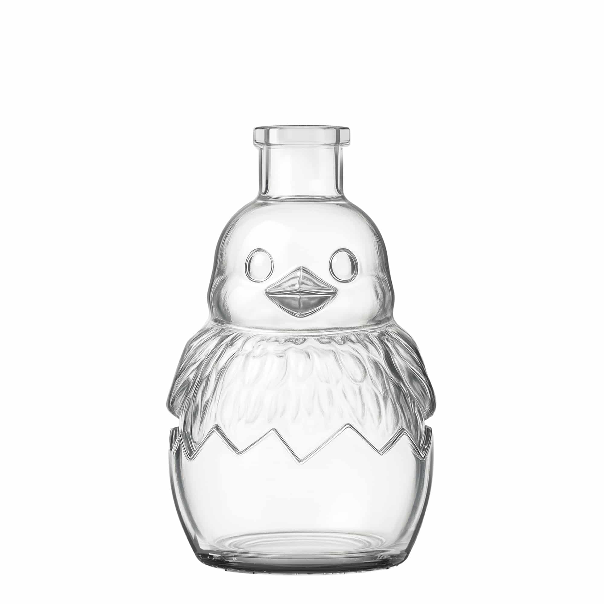 200 ml glazen fles 'Kuiken', hals: kurk