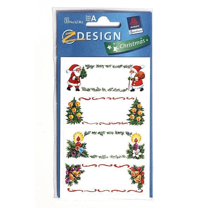 Zweckform etiketten 'Kerstplaatjes', papier, meerkleurig