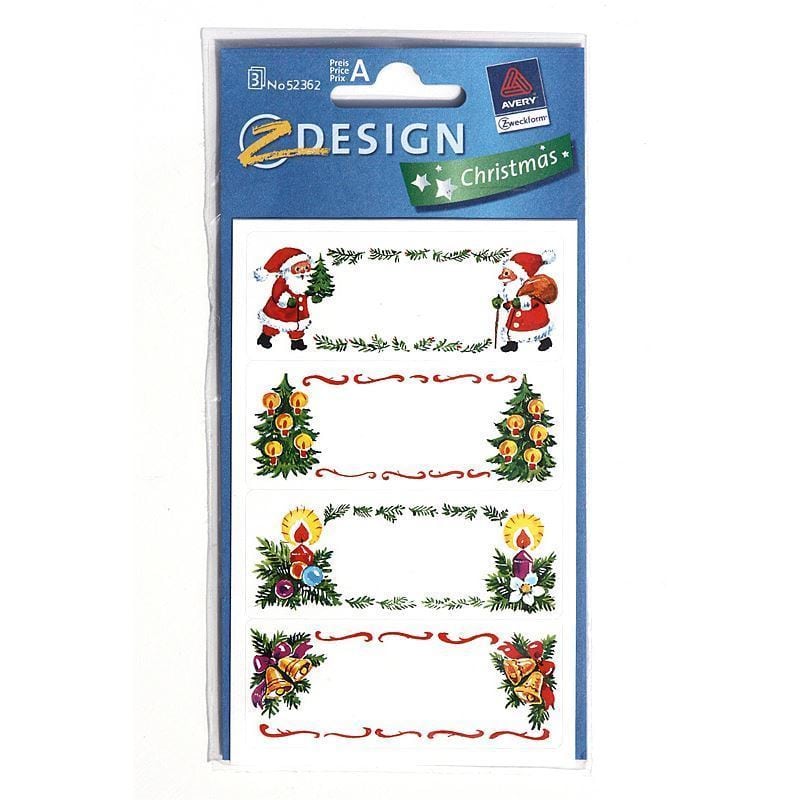 Zweckform etiketten 'Kerstafbeeldingen', papier, meerkleurig