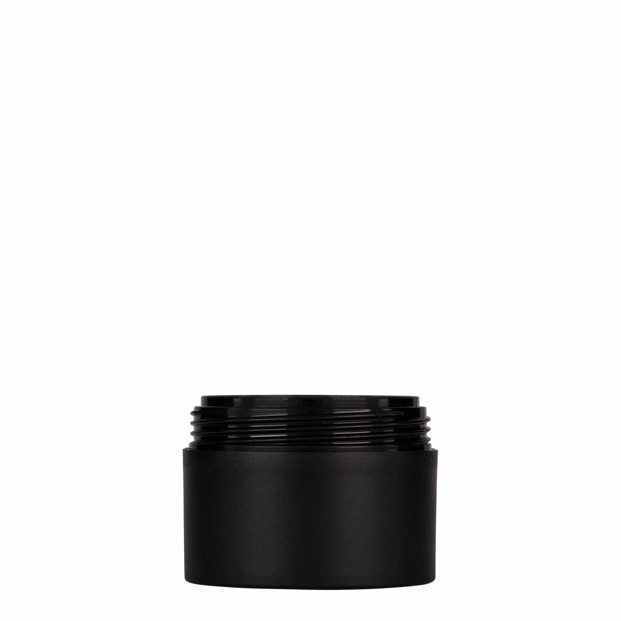 Plastic pot 'Antonella', 50 ml, PP, zwart, monding: schroefsluiting Plastic pot 'Antonella', 50 ml, PP, zwart, monding: schroefsluiting