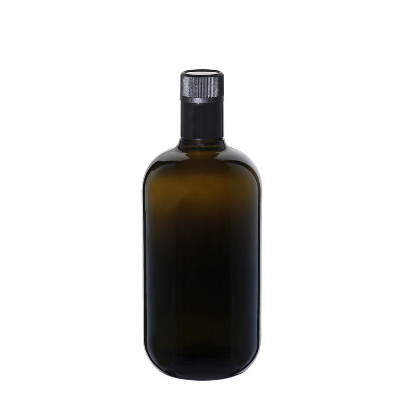 750 ml azijn-/olieflacon 'Biolio', glas, antiekgroen, mondstuk: DOP