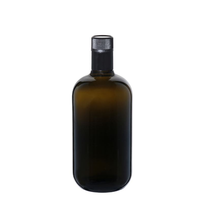750 ml azijn-/olieflacon 'Biolio', glas, antiekgroen, mondstuk: DOP