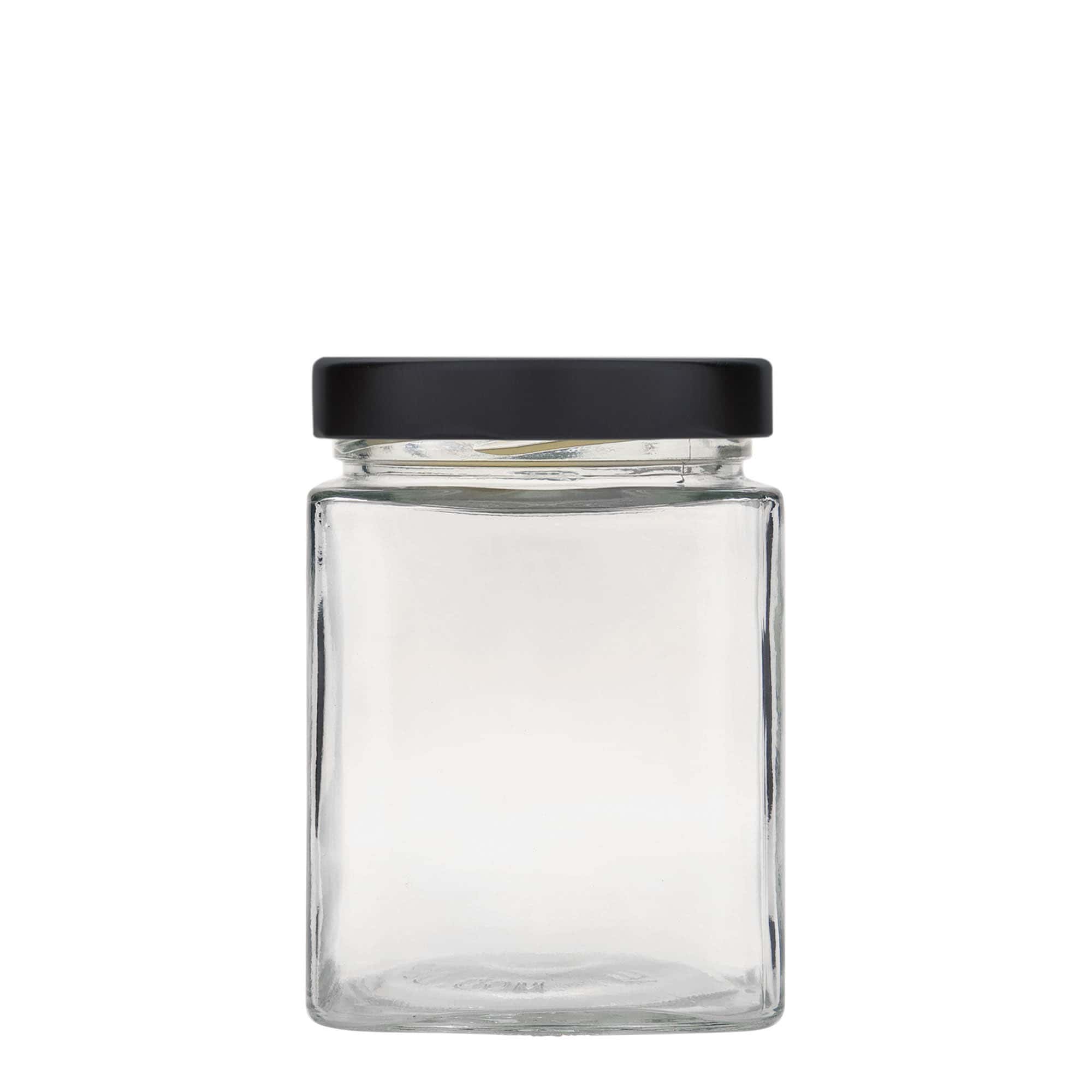 580 ml Vierkantglas 'Ikarus', opening: Deep-Twist-Off (DTO 82)