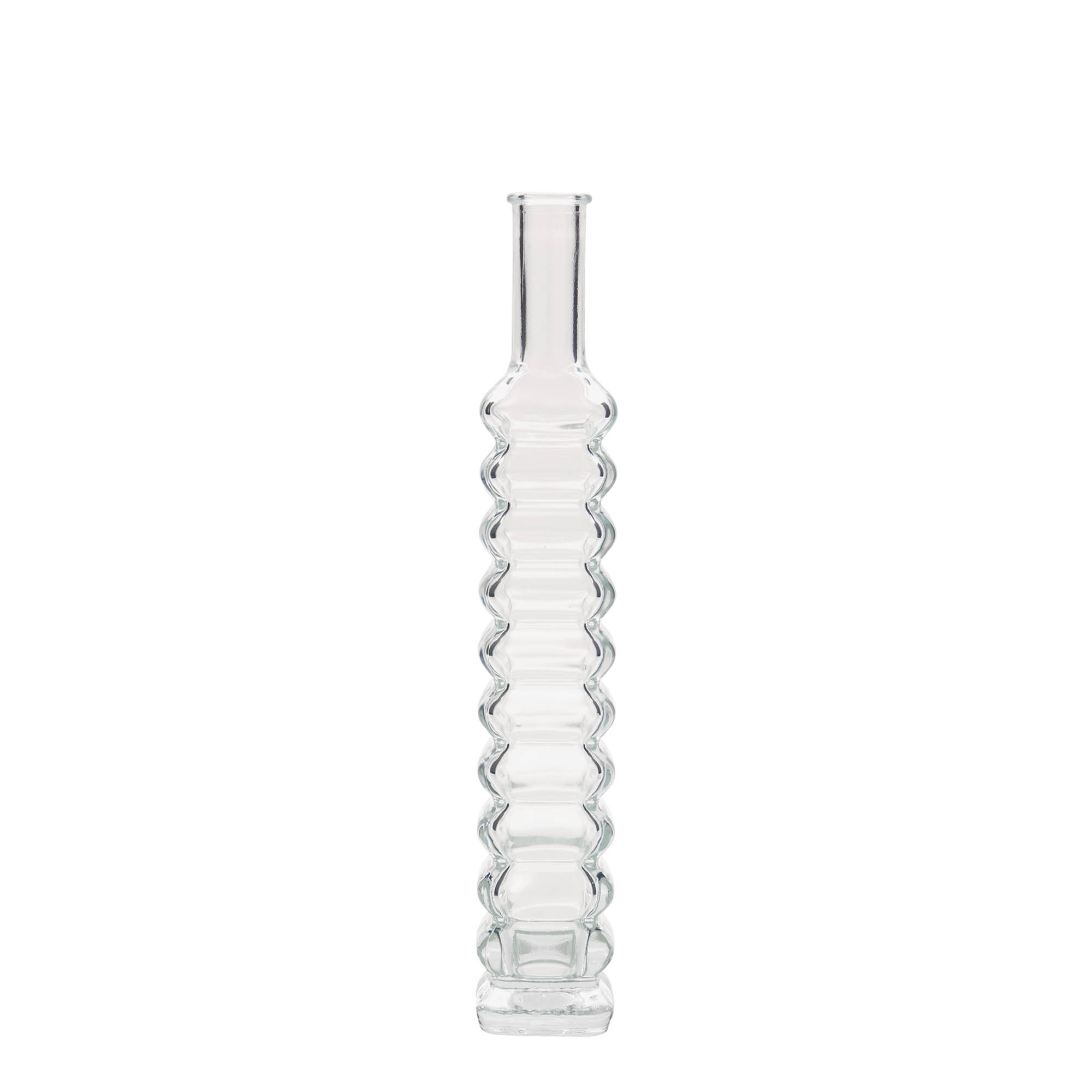 100 ml glazen fles 'Roma', vierkant, hals: kurk 100 ml glazen fles 'Roma', vierkant, hals: kurk
