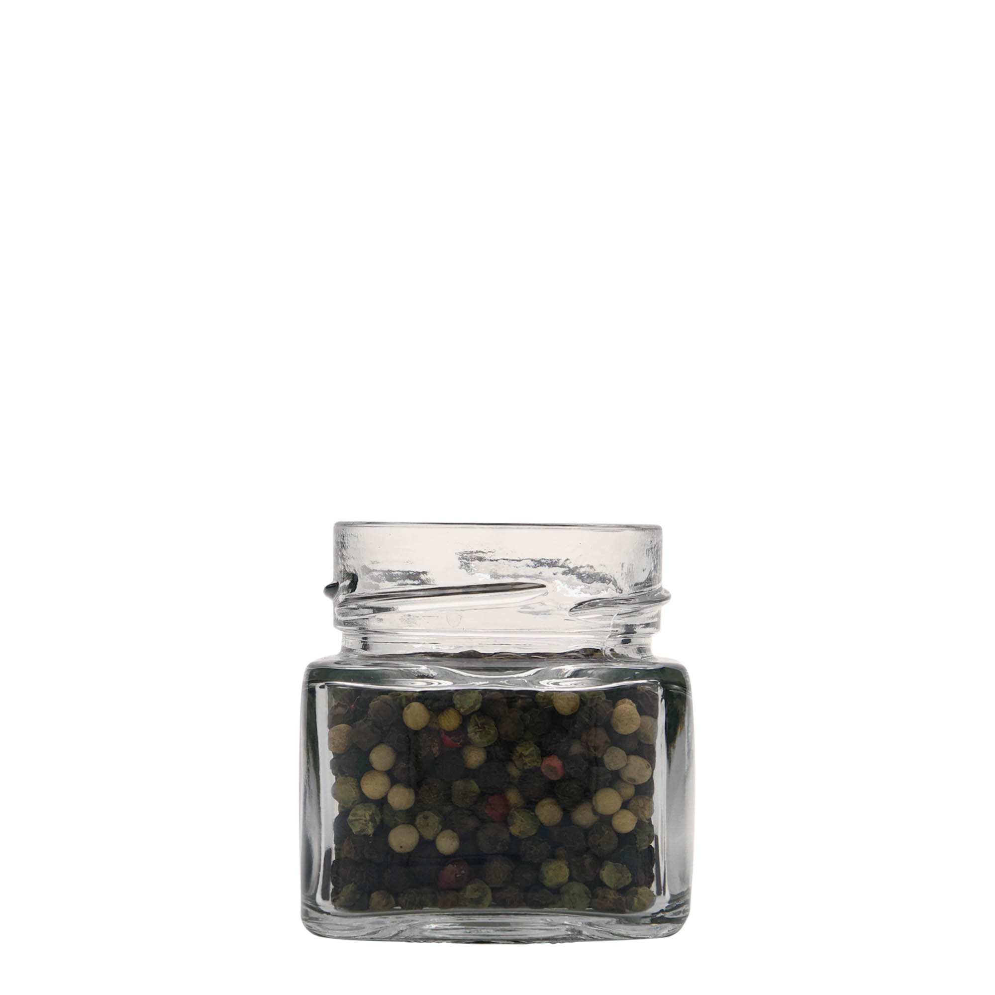 106 ml Vierkantglas 'Ikarus', opening: Deep-Twist-Off (DTO 58)