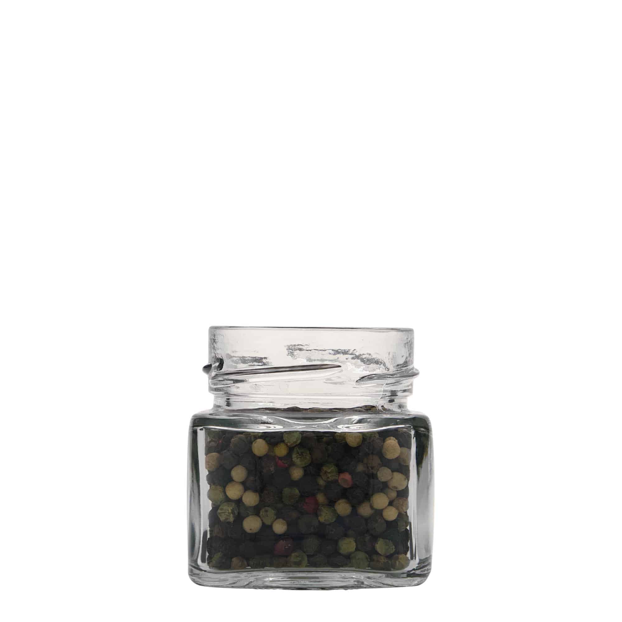 106 ml Vierkantglas 'Ikarus', opening: Deep-Twist-Off (DTO 58)