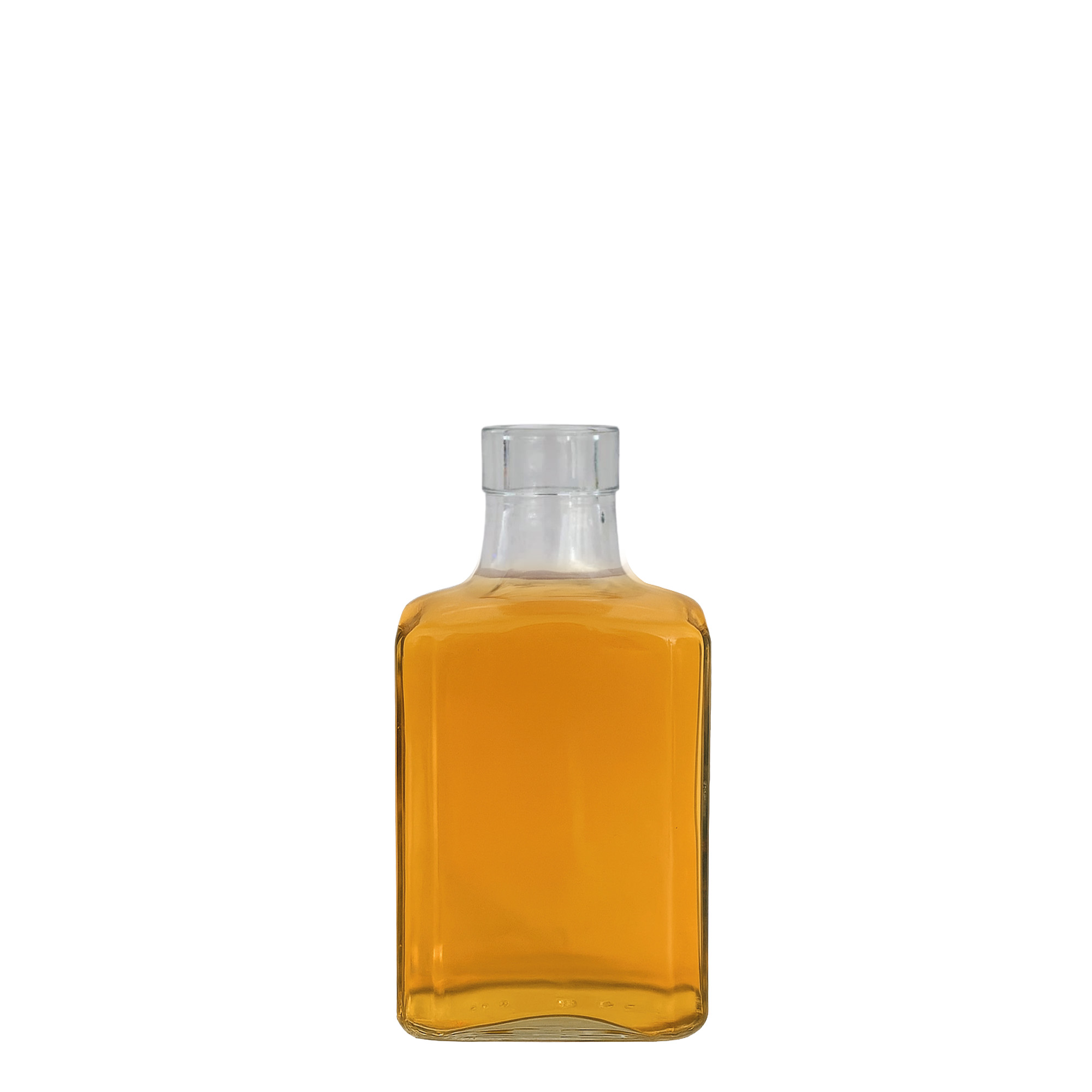 250 ml glazen fles 'Decanter Quadro Oberband', vierkant, opening: kurk 250 ml glazen fles 'Decanter Quadro Oberband', vierkant, opening: kurk