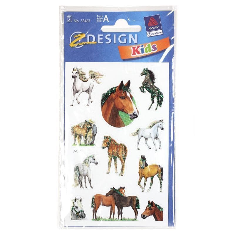 Zweckform stickers 'Paarden', papier, meerkleurig