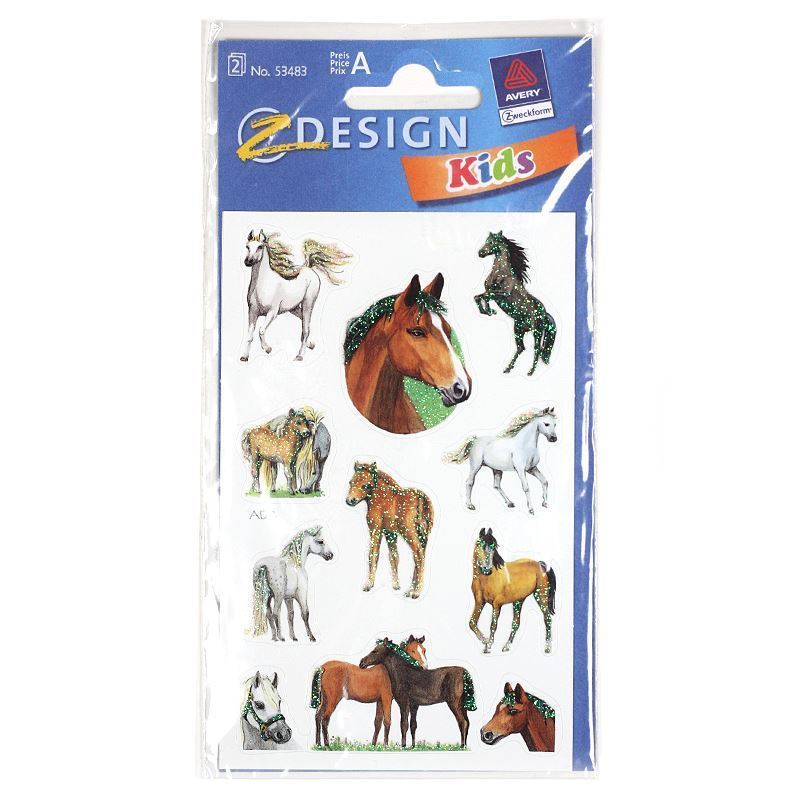 Zweckform Stickers 'Paarden', papier, meerkleurig Zweckform Stickers 'Paarden', papier, meerkleurig