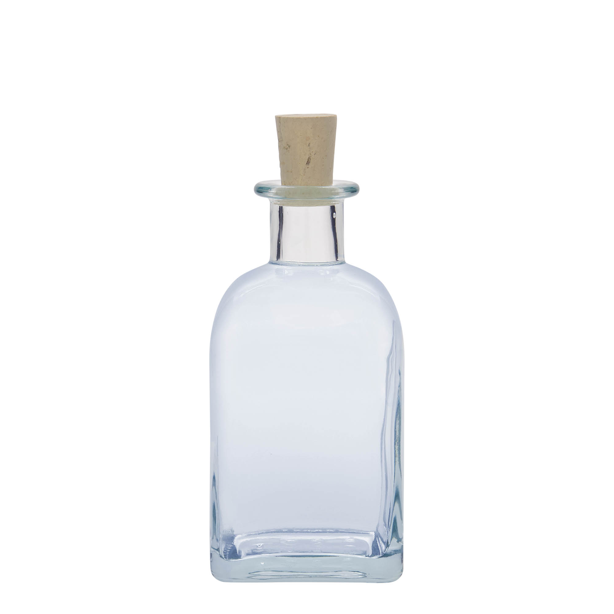 350 ml glazen fles Apotheker Carré, vierkant, monding: kurk 350 ml glazen fles Apotheker Carré, vierkant, monding: kurk