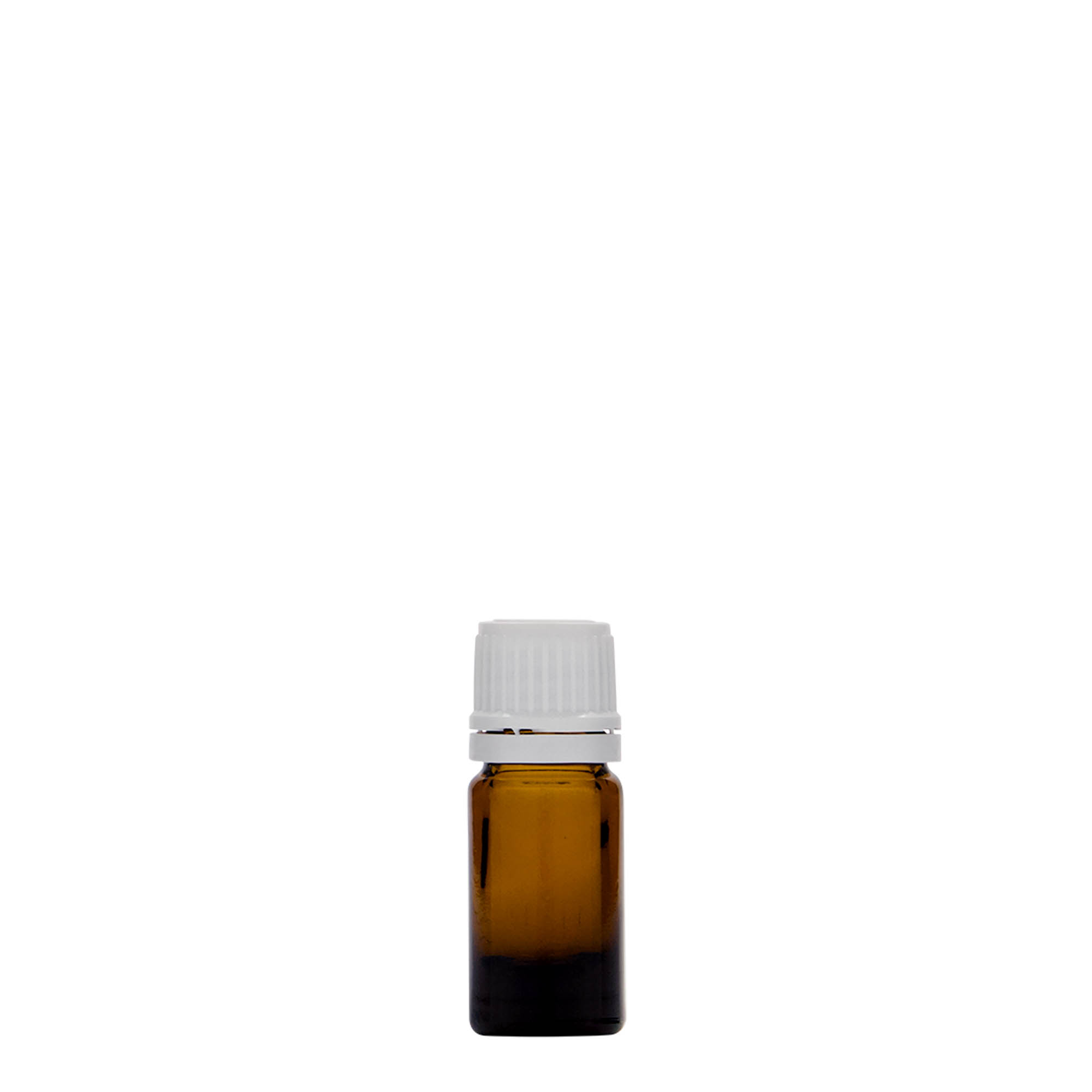 5 ml medicijnflesje, glas, bruin, opening: DIN 18
