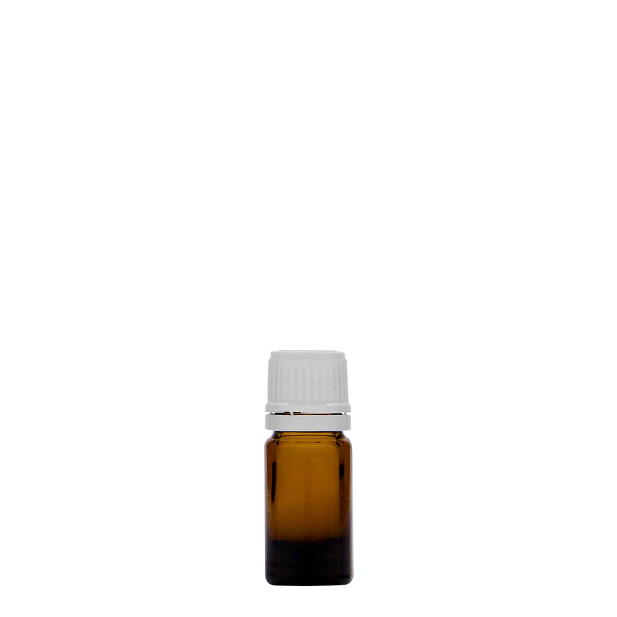 5 ml medicijnflesje, glas, bruin, opening: DIN 18