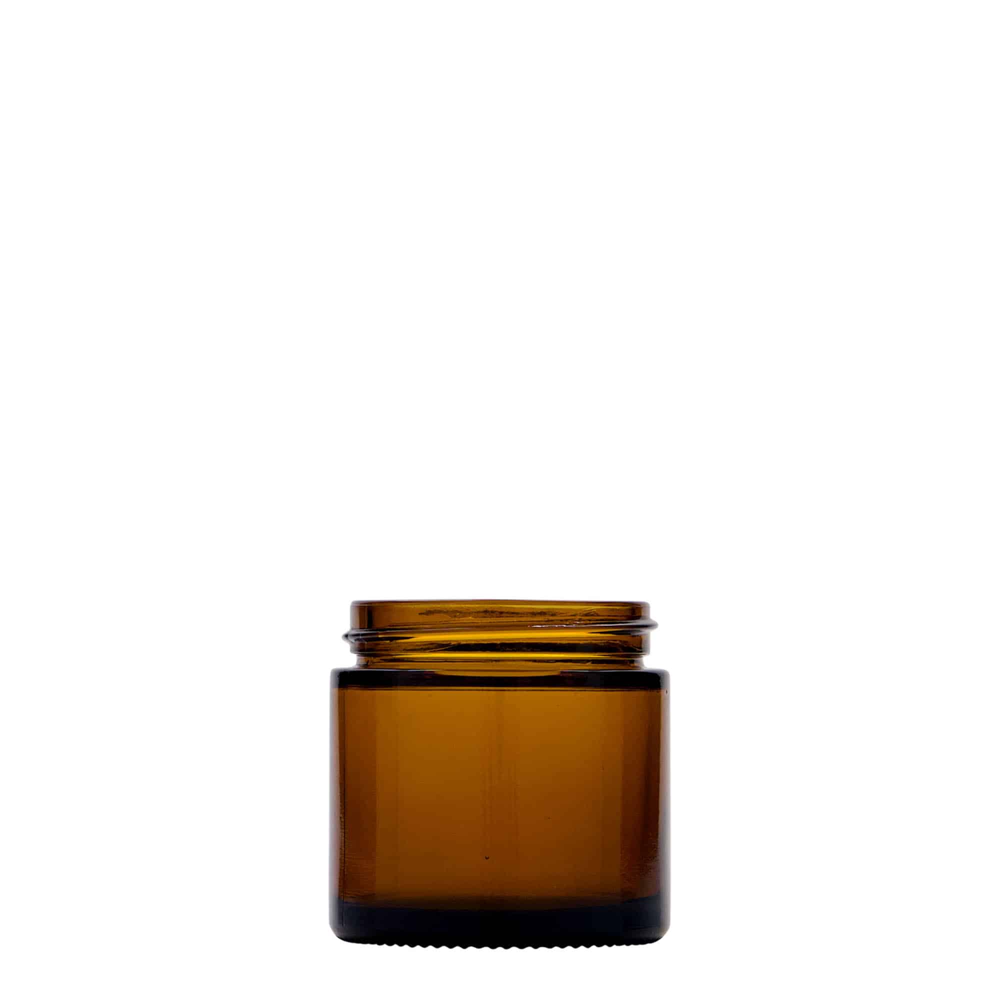 Potje 'Brown Line', 60 ml, glas, bruin, monding: schroefsluiting Potje 'Brown Line', 60 ml, glas, bruin, monding: schroefsluiting
