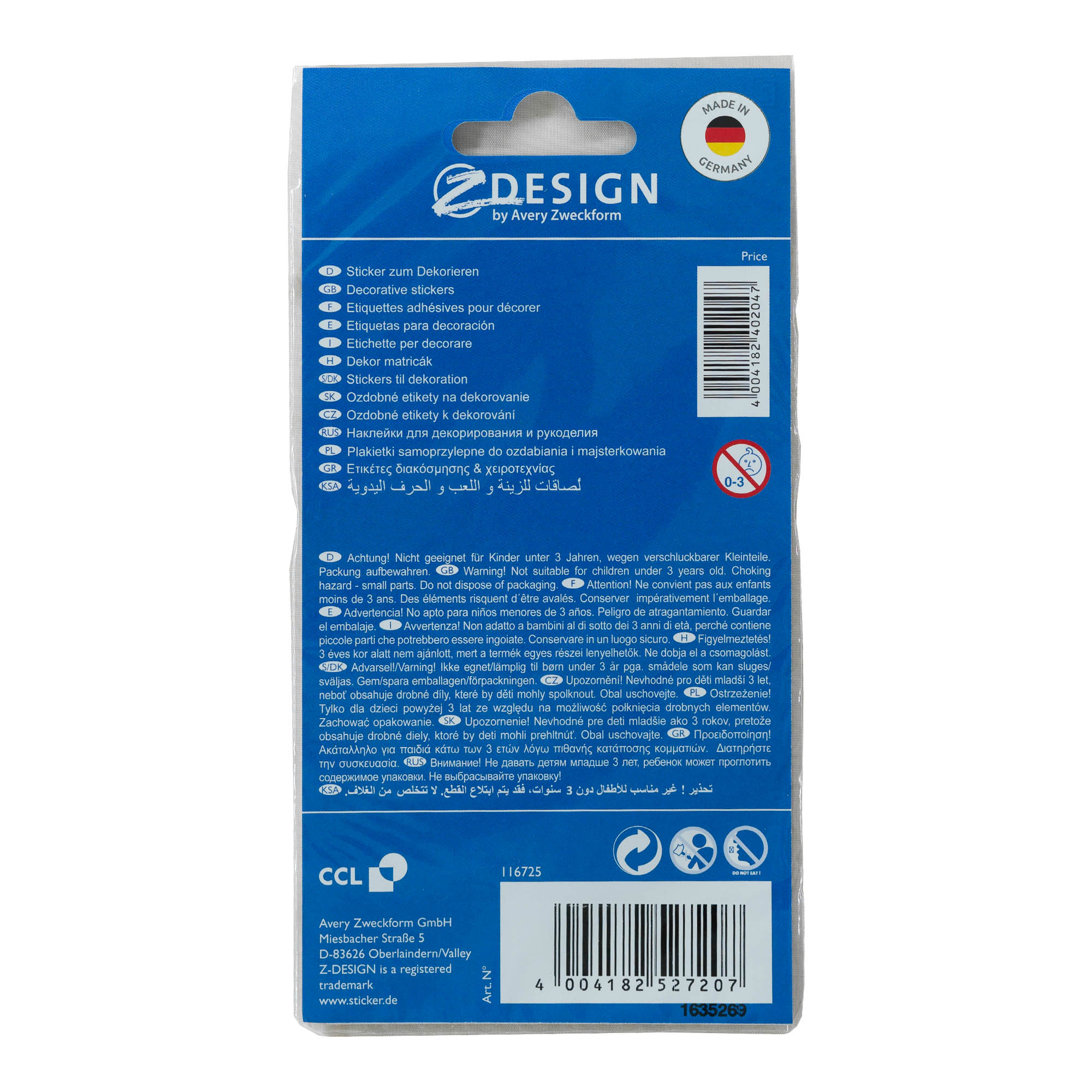 Zweckform Sticker 'Kerstmis', papier, goud-zilver Zweckform Sticker 'Kerstmis', papier, goud-zilver