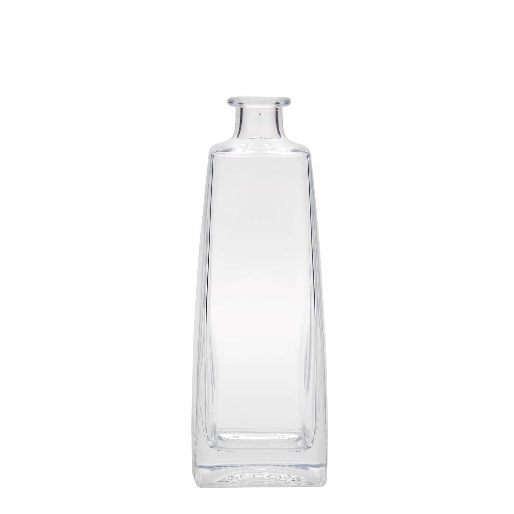 Glazen fles 'Timmy', 500 ml, rechthoekig, monding: kurk