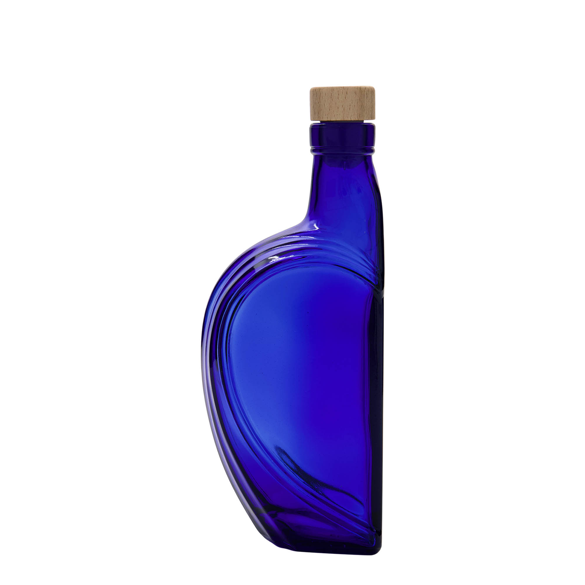375 ml glazen fles 'Sweethearts', rechthoekig, koningsblauw, hals: kurk 375 ml glazen fles 'Sweethearts', rechthoekig, koningsblauw, hals: kurk