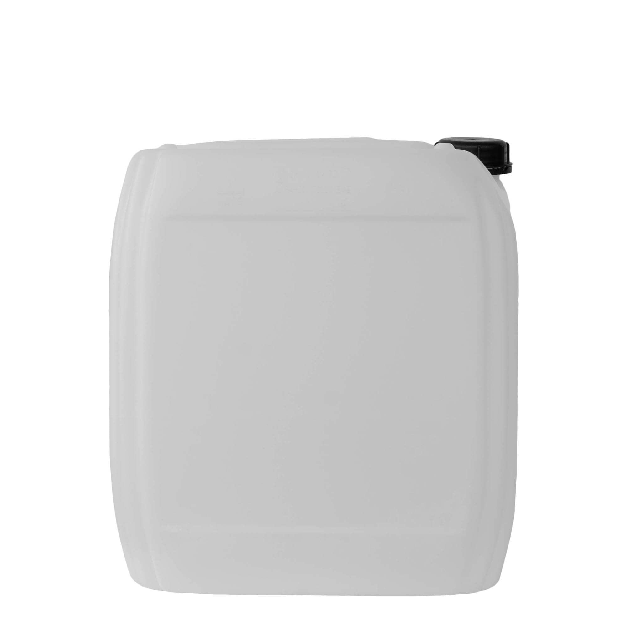 25 l kanister, rechthoekig, HDPE-kunststof, natuur, opening: ND 60