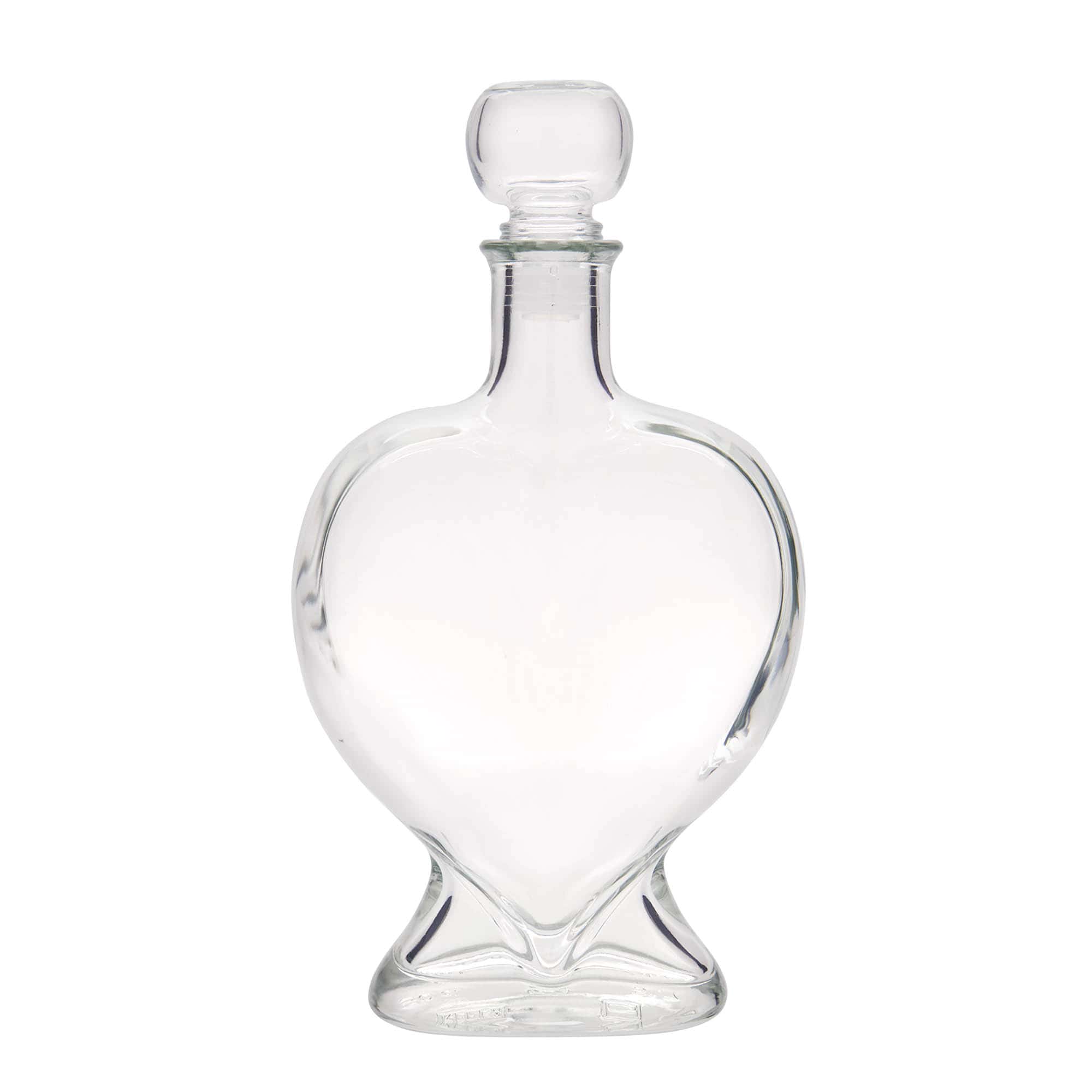 500 ml glazen fles 'Hart', hals: kurk