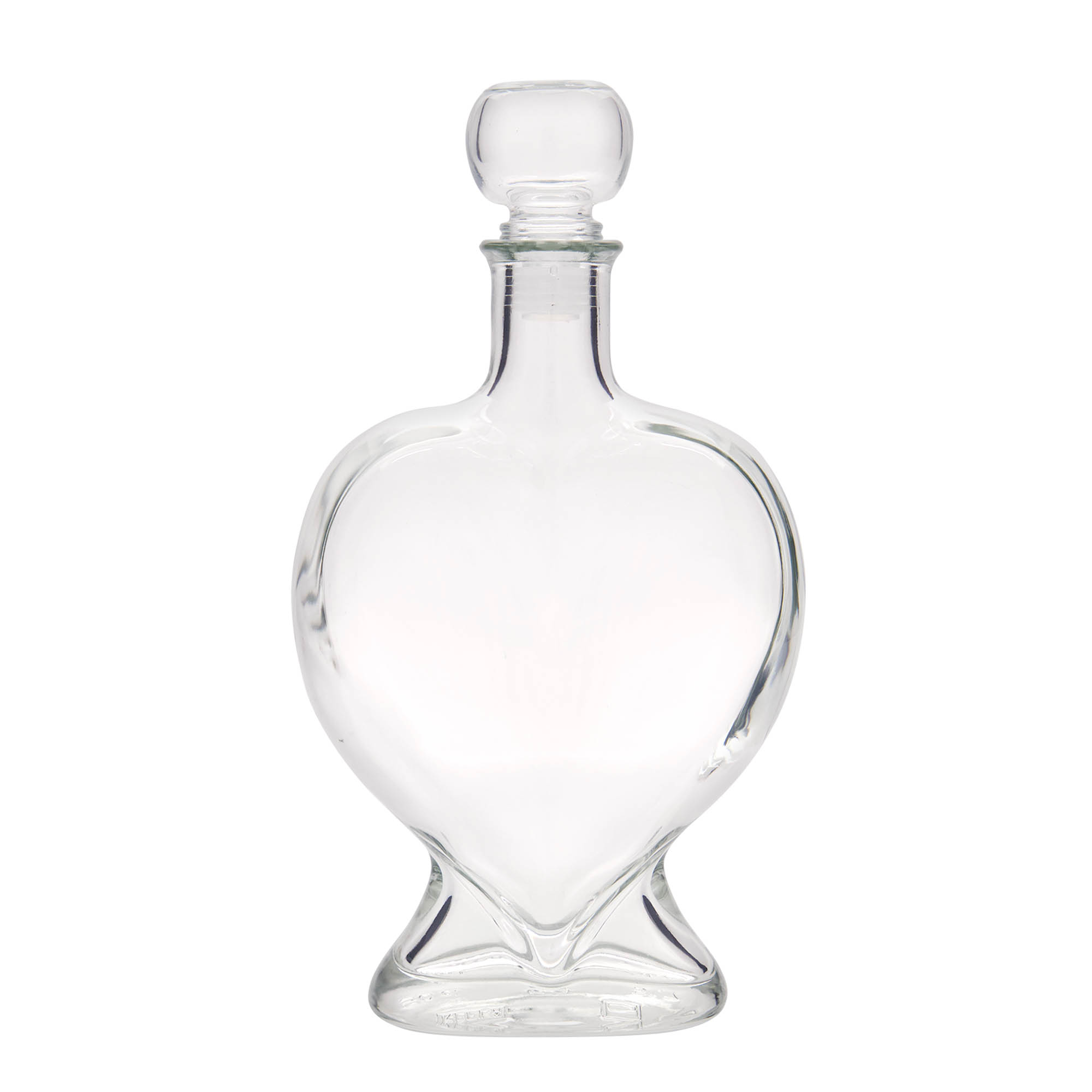 500 ml glazen fles 'Hart', hals: kurk