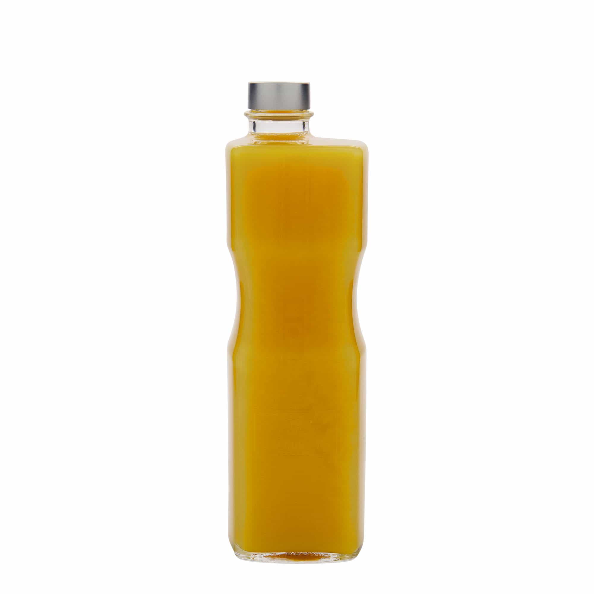 Glazen fles 'Optima Juice', 1000 ml, rechthoekig, monding: schroefsluiting