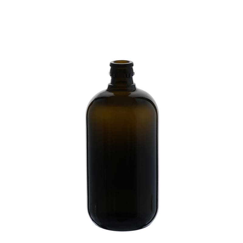 750 ml azijn-/olieflacon 'Biolio', glas, antiekgroen, mondstuk: DOP
