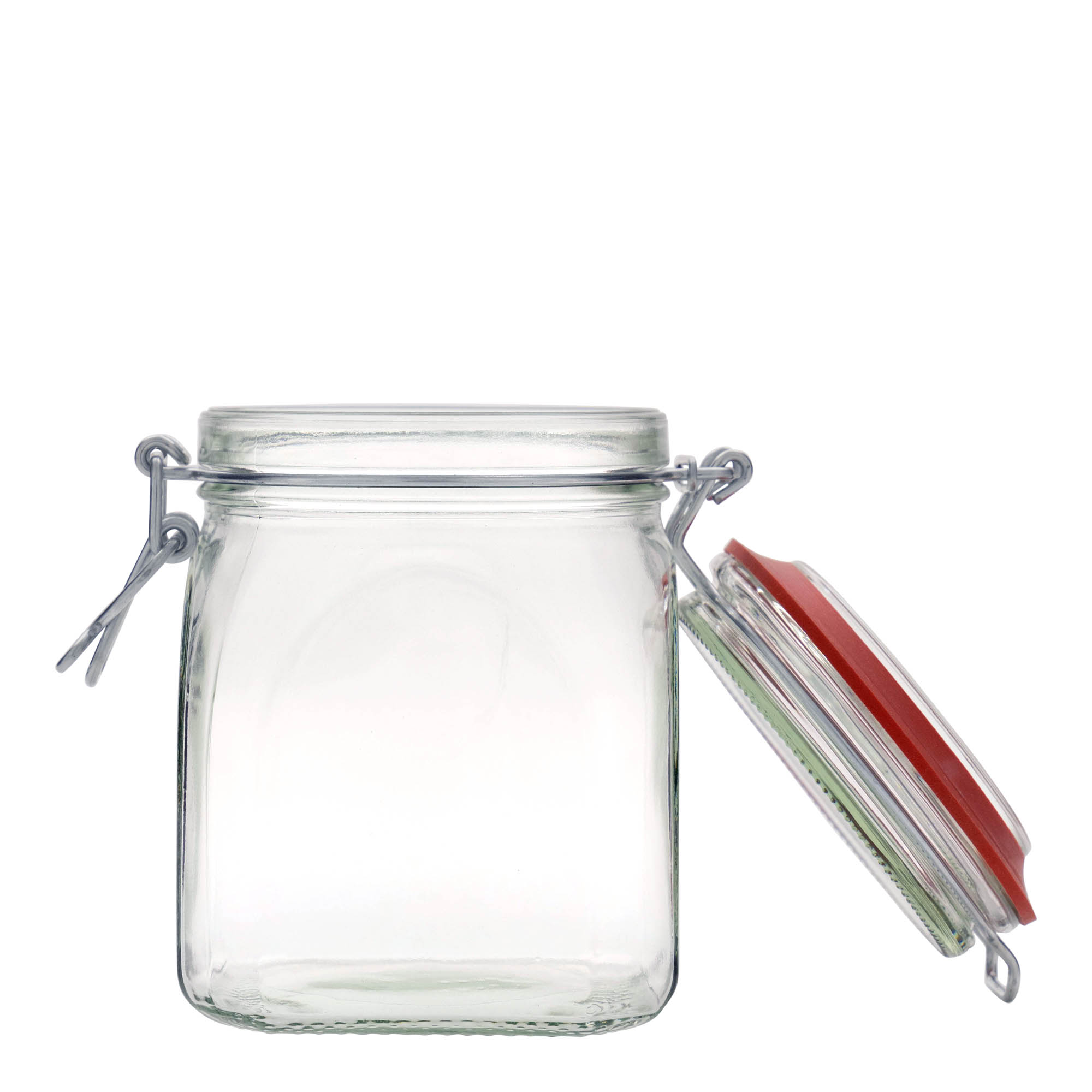 900 ml beugelfles, vierkant, opening: beugelsluiting 900 ml beugelfles, vierkant, opening: beugelsluiting