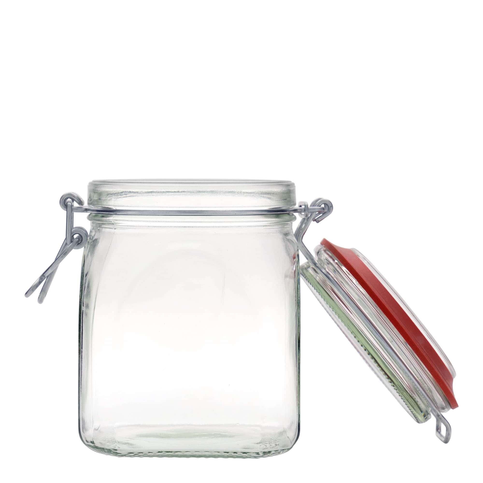 900 ml beugelfles, vierkant, opening: beugelsluiting 900 ml beugelfles, vierkant, opening: beugelsluiting
