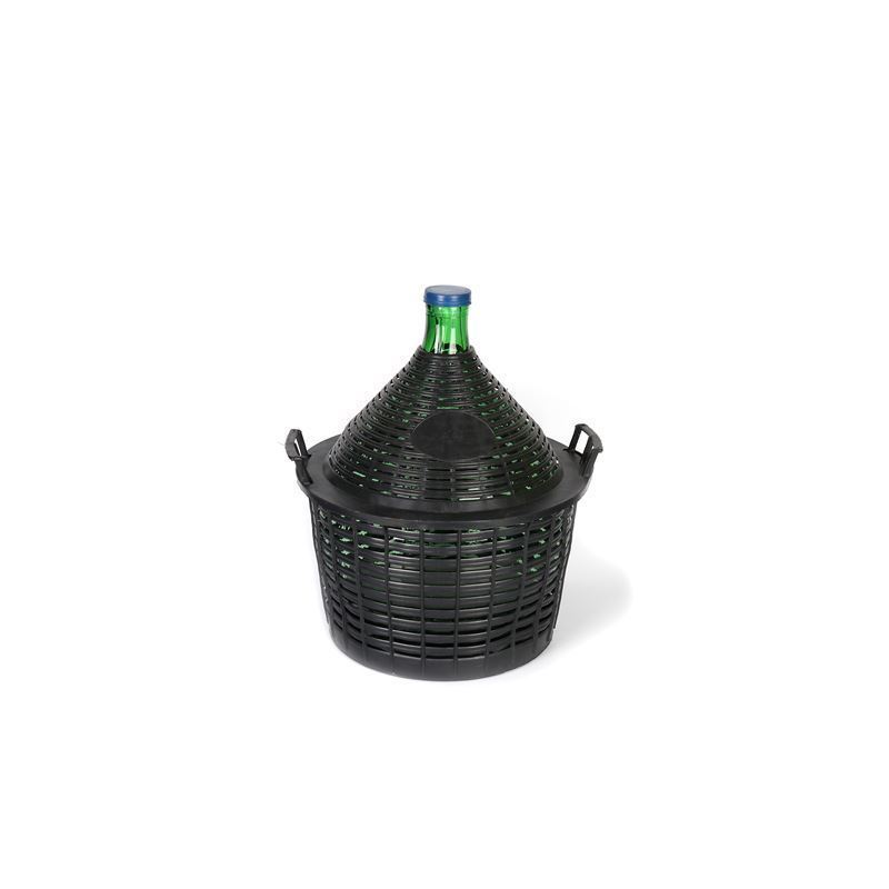 20 l ballonfles smalle hals, glas, groen, opening: opzetdeksel 20 l ballonfles smalle hals, glas, groen, opening: opzetdeksel