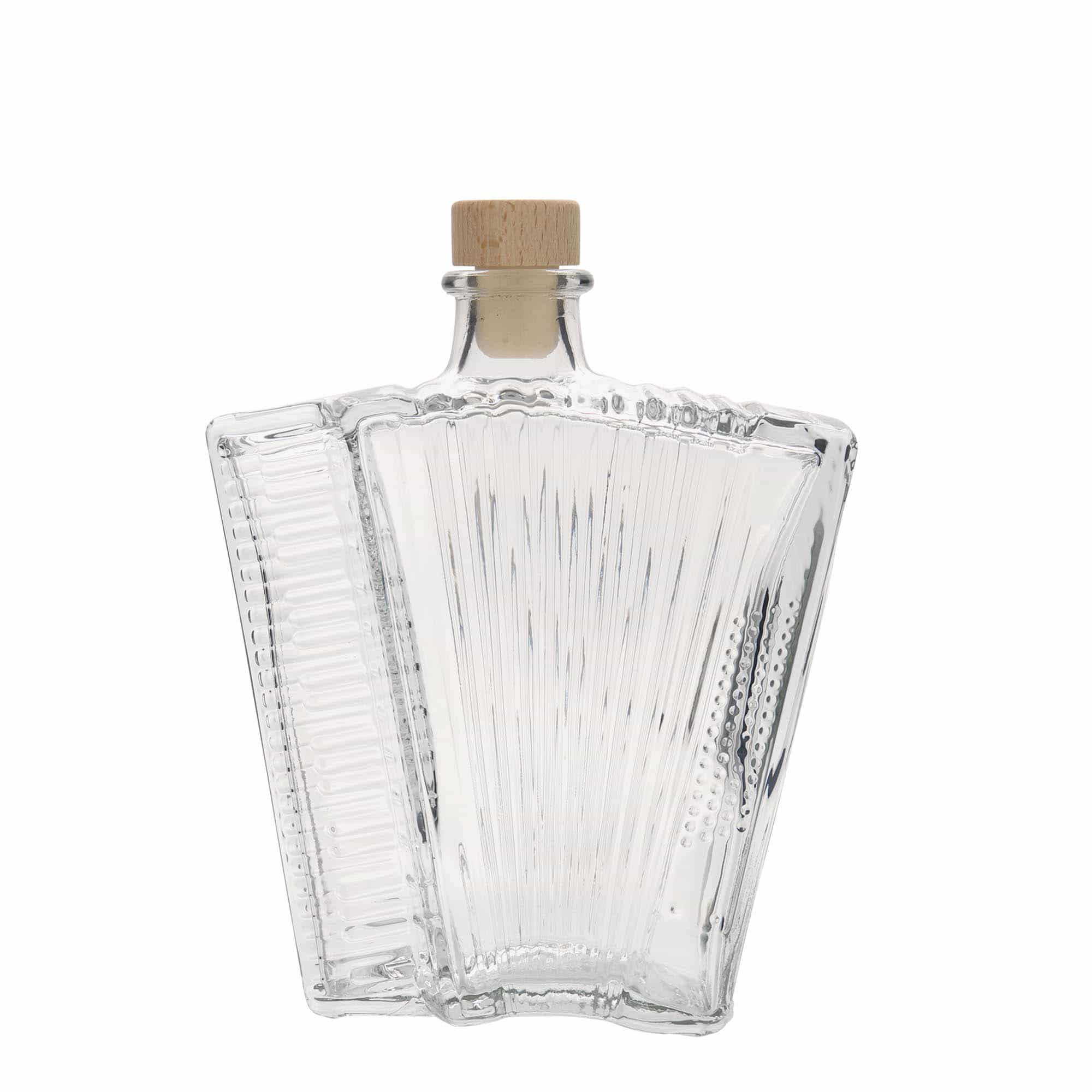 500 ml glazen fles 'Accordeon', opening: kurk