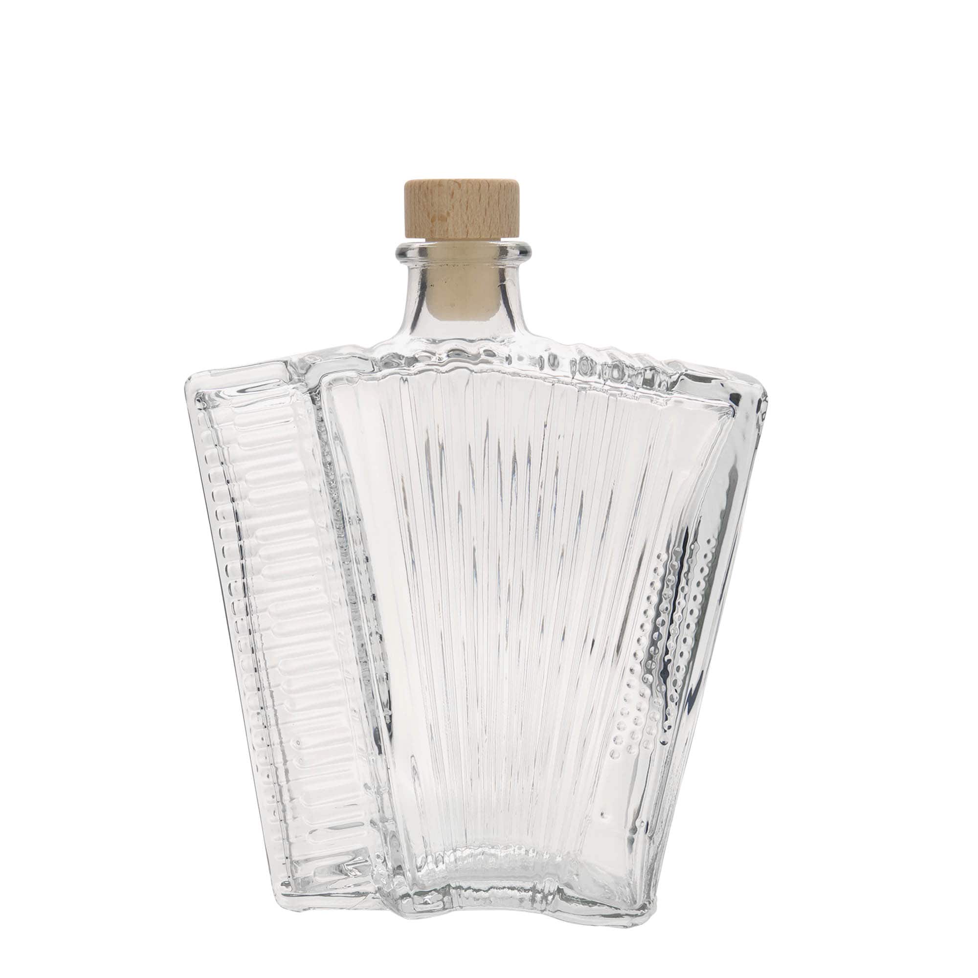 500 ml glazen fles 'Accordeon', opening: kurk