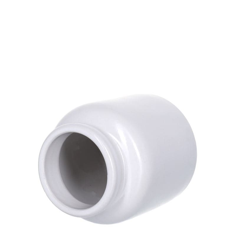 Steengoed pot, 270 ml, keramiek, wit, monding: stulpdeksel