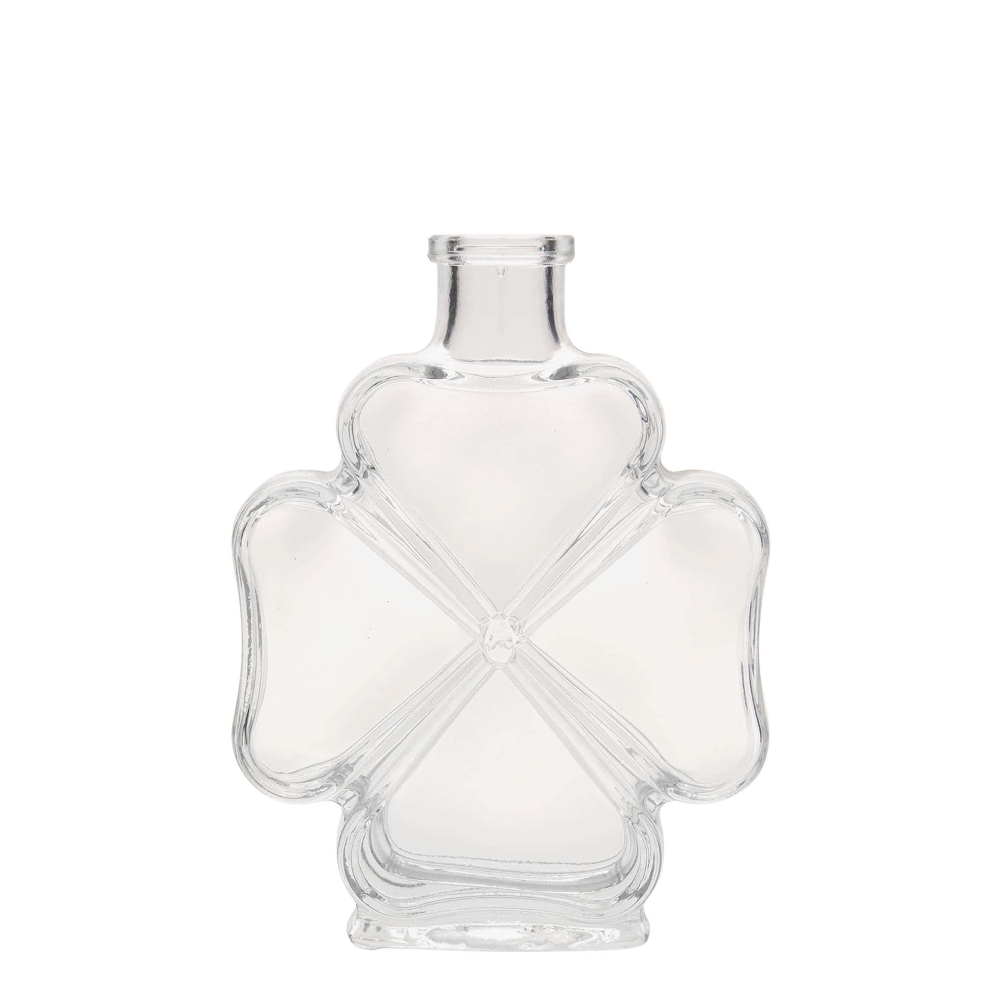 Glazen fles 'Kleeblatt', 200 ml, monding: kurk Glazen fles 'Kleeblatt', 200 ml, monding: kurk