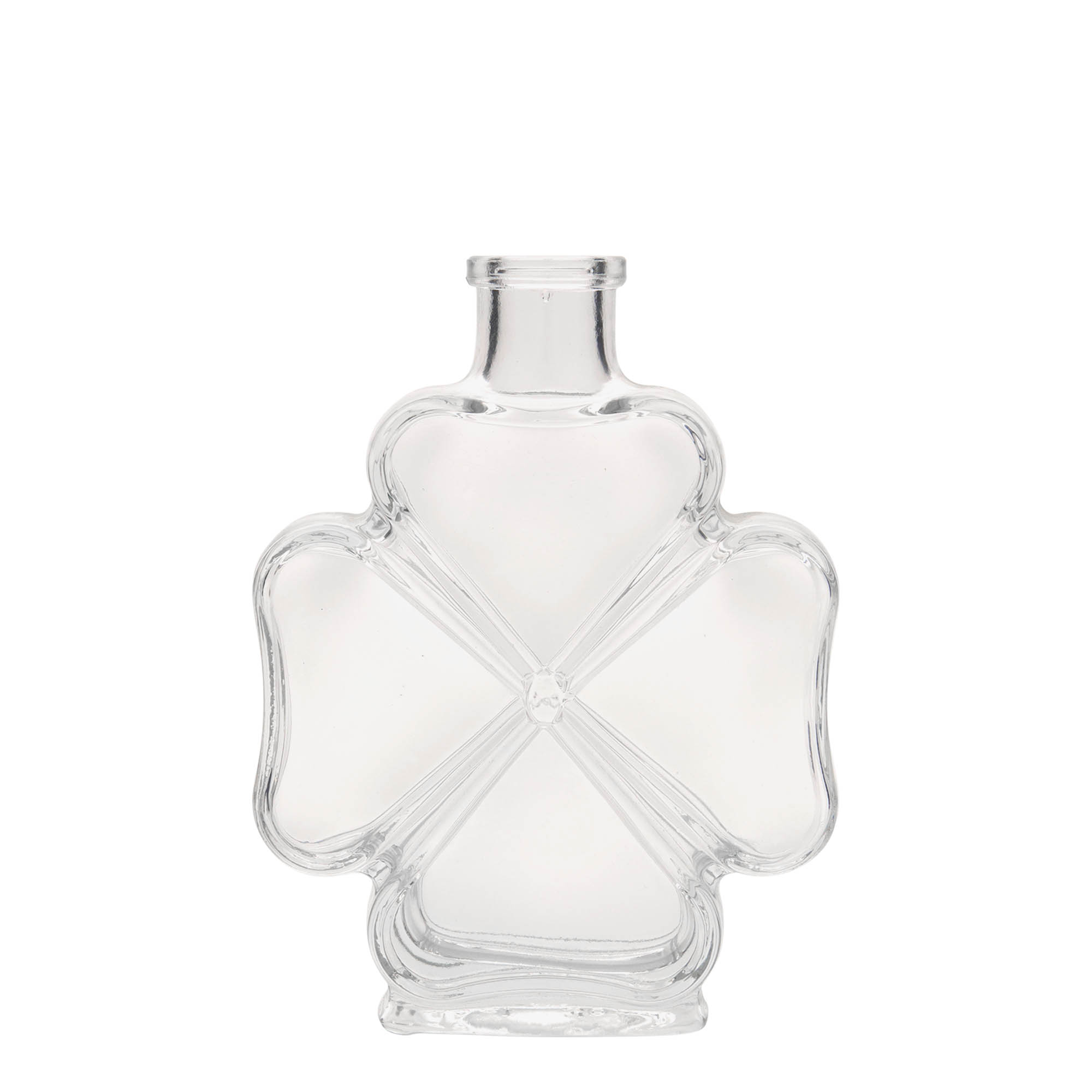 200 ml glazen fles 'klavertjevier', hals: kurk 200 ml glazen fles 'klavertjevier', hals: kurk