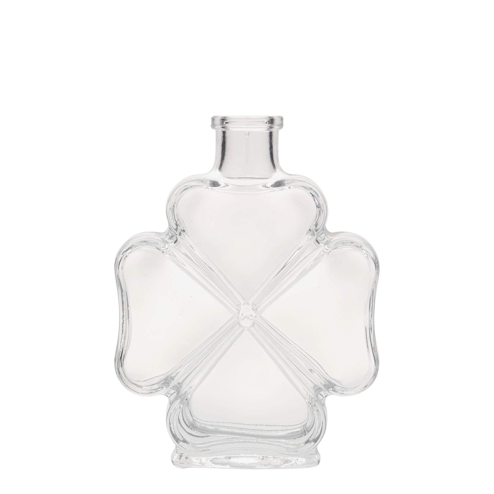 200 ml glazen fles 'klavertjevier', hals: kurk